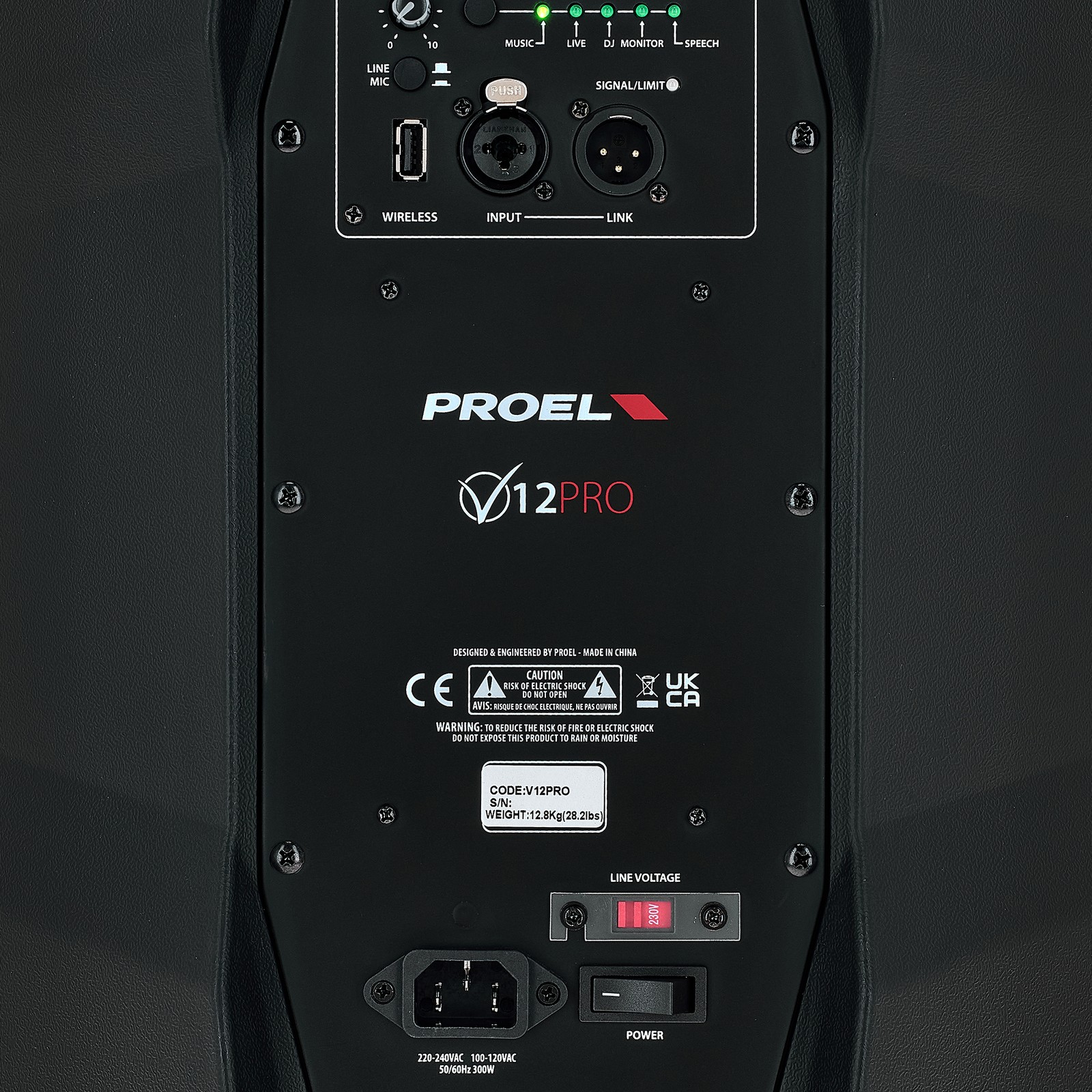 Proel V12PRO, Aktiver Fullrangelautsprecher