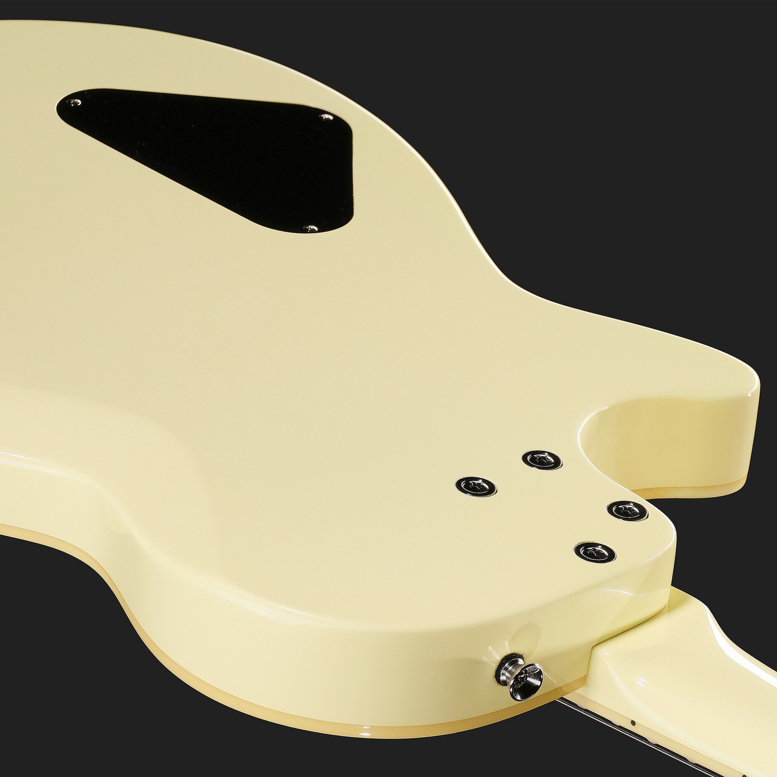 Korpusrückseite mit geschraubtem Hals an der Gretsch STRML JET 1PU JT VWT E-Gitarre