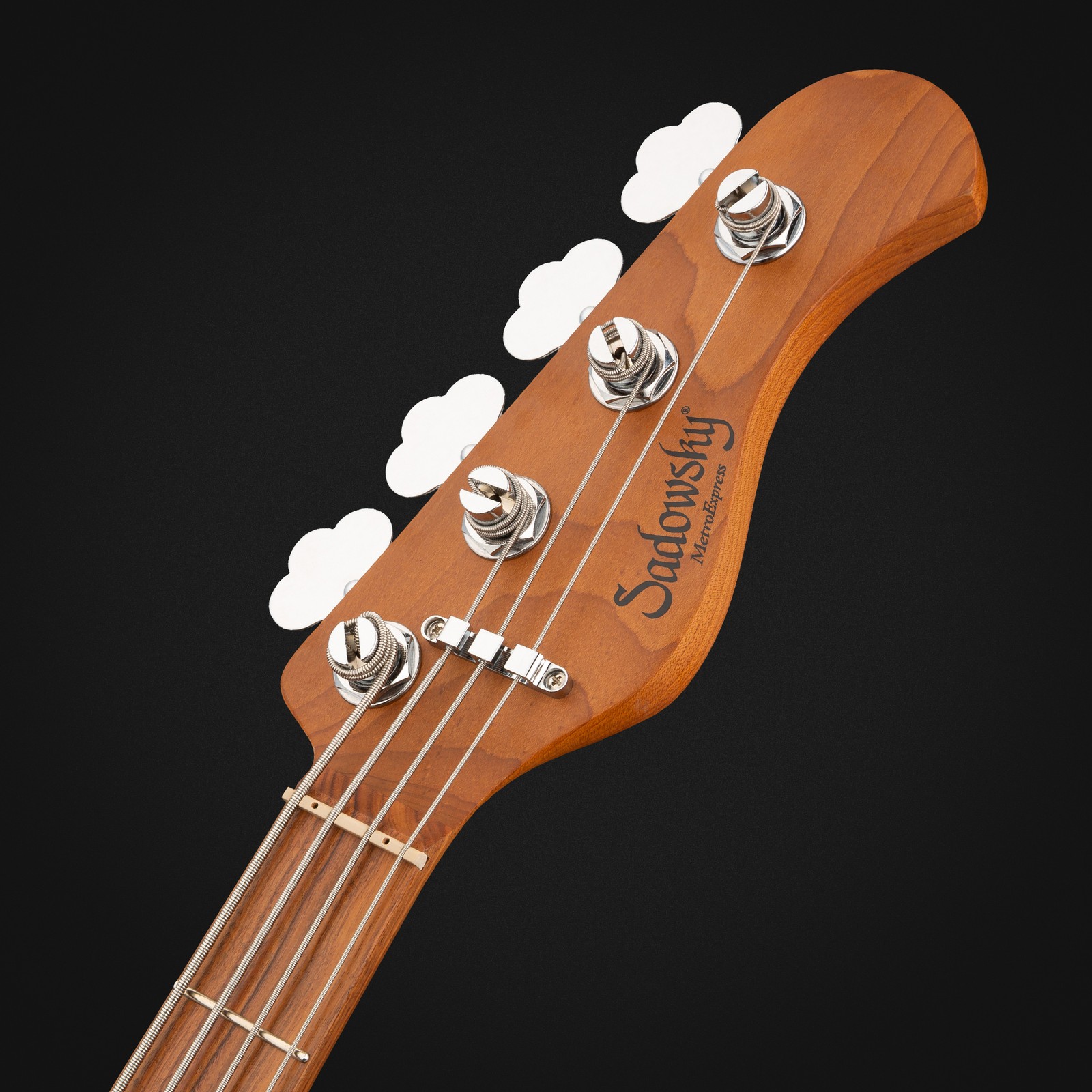 Sadowsky MetroExpress 21 Hybrid PJ4 Morado SGM, electric bass guitar, headstock