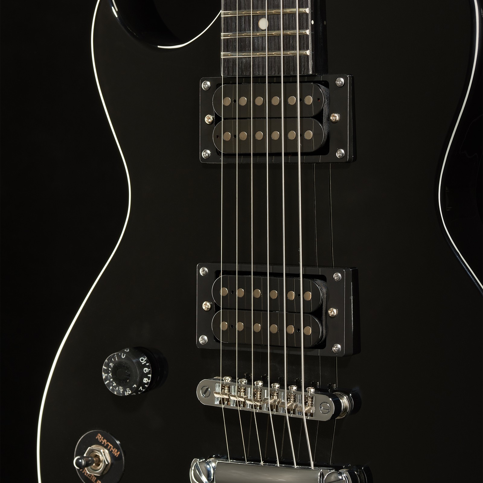 Humbucker Tonabnehmer auf der Harley Benton SC-200LH BK Student Series