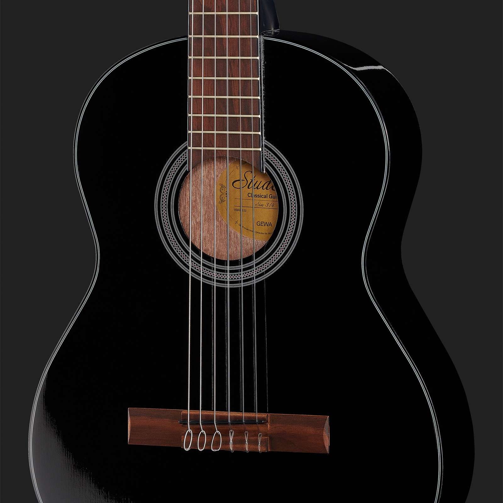 Gewa Student Black 3/4, Konzertgitarre