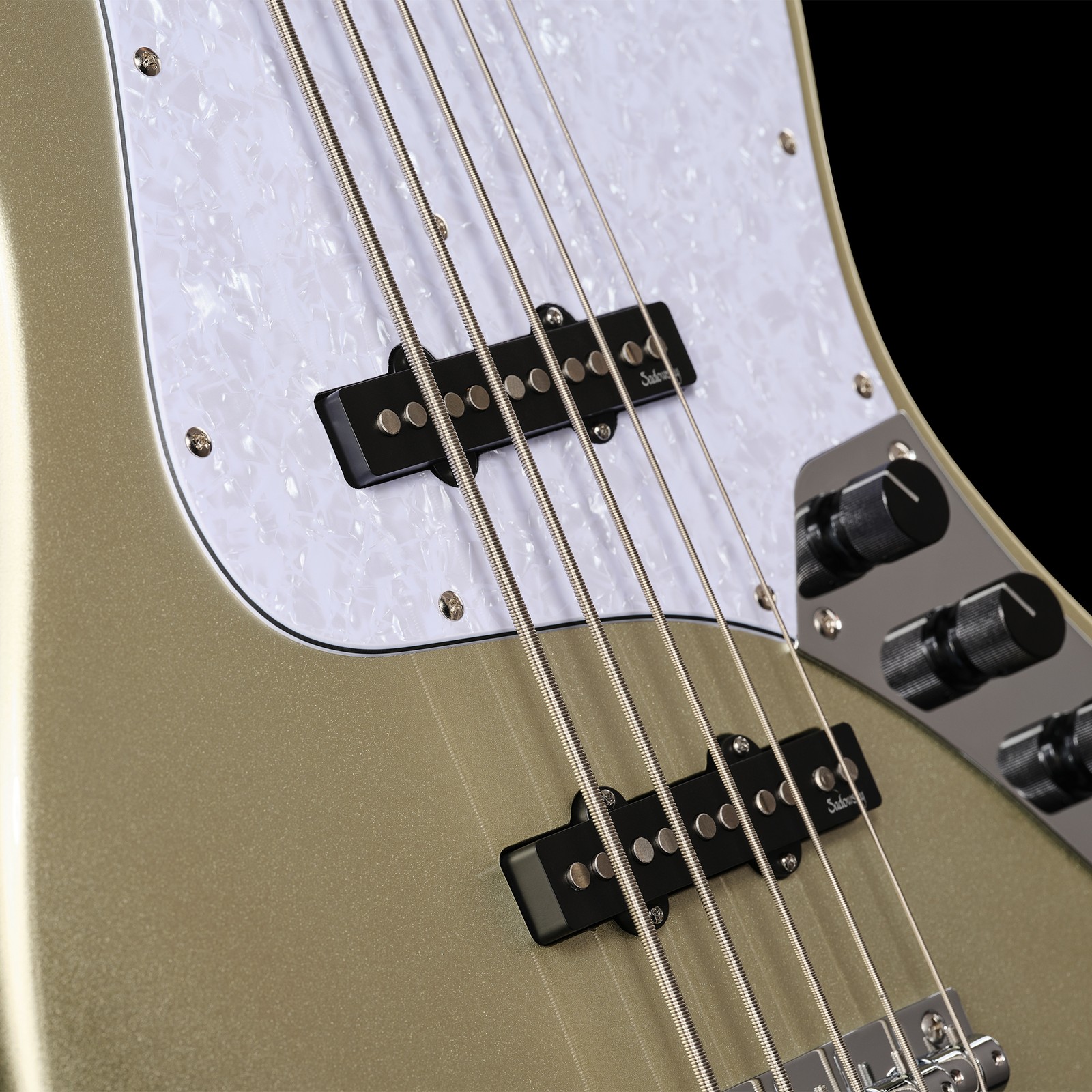 Sadowsky MetroExpress 21 Vintage JJ5 RM Champagne, five-string bass guitar, top