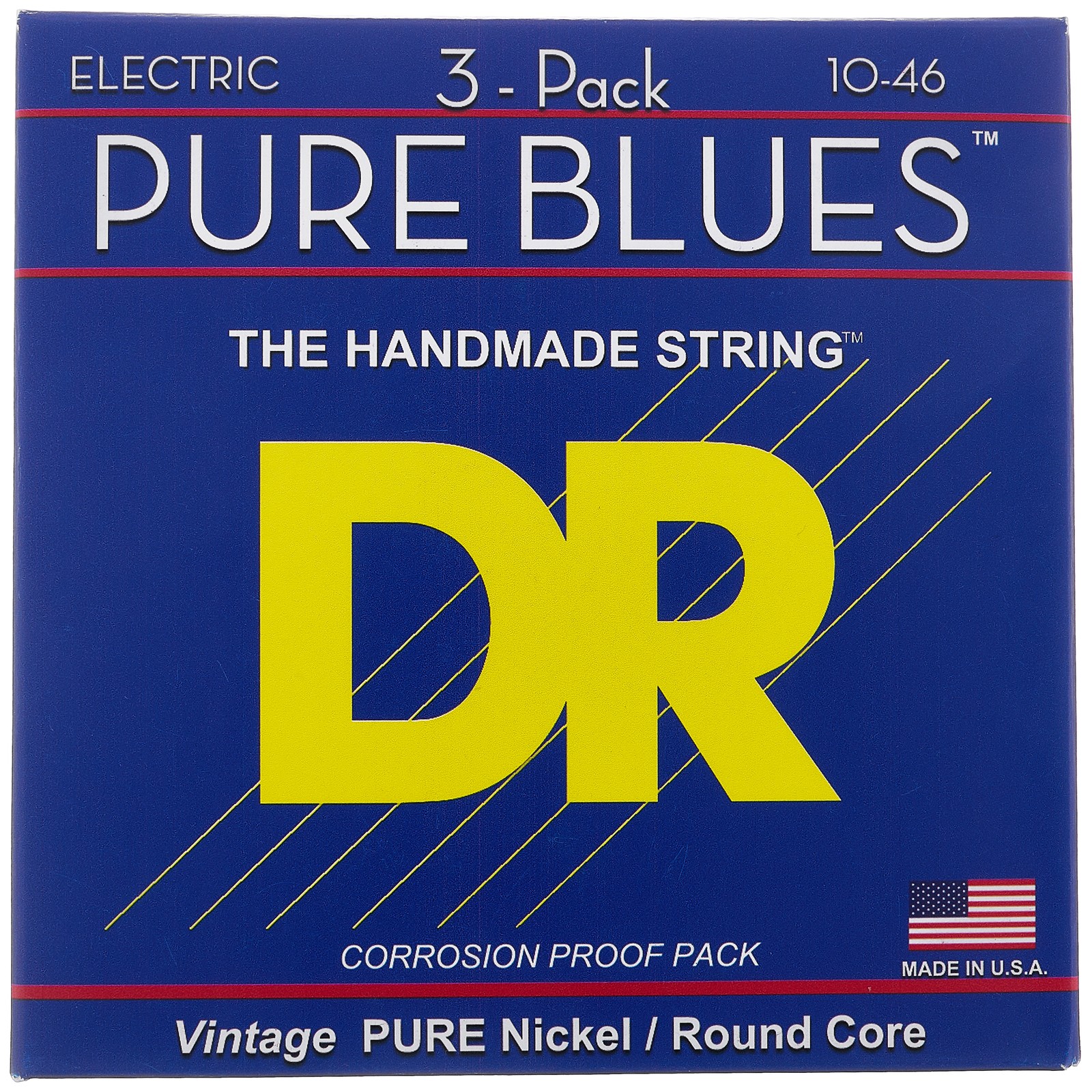 DR Strings Pure Blues PHR-10 3Pack