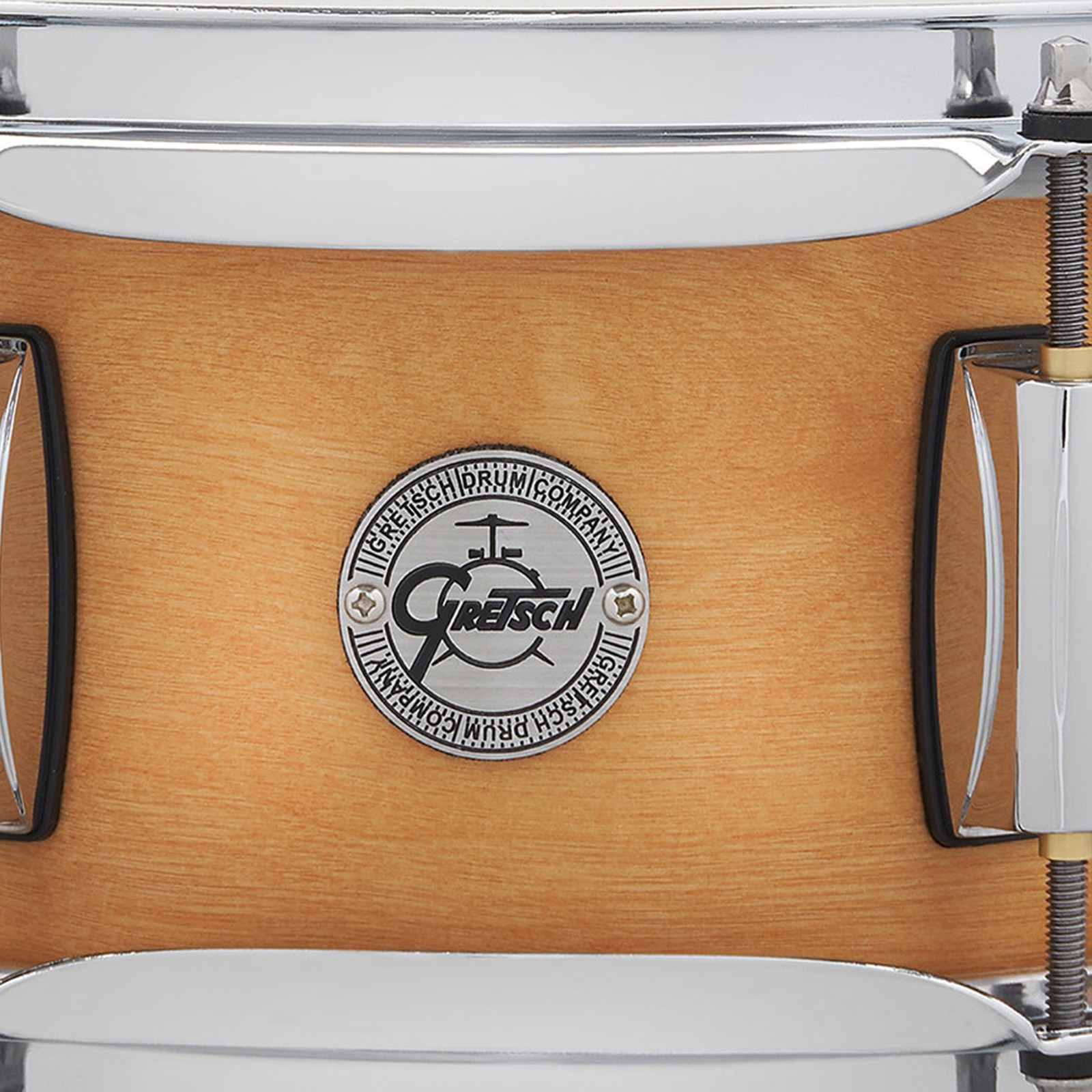 Manufacturer's logo on the Gretsch Drums 10"x5" Full Range Birch Snare Drum