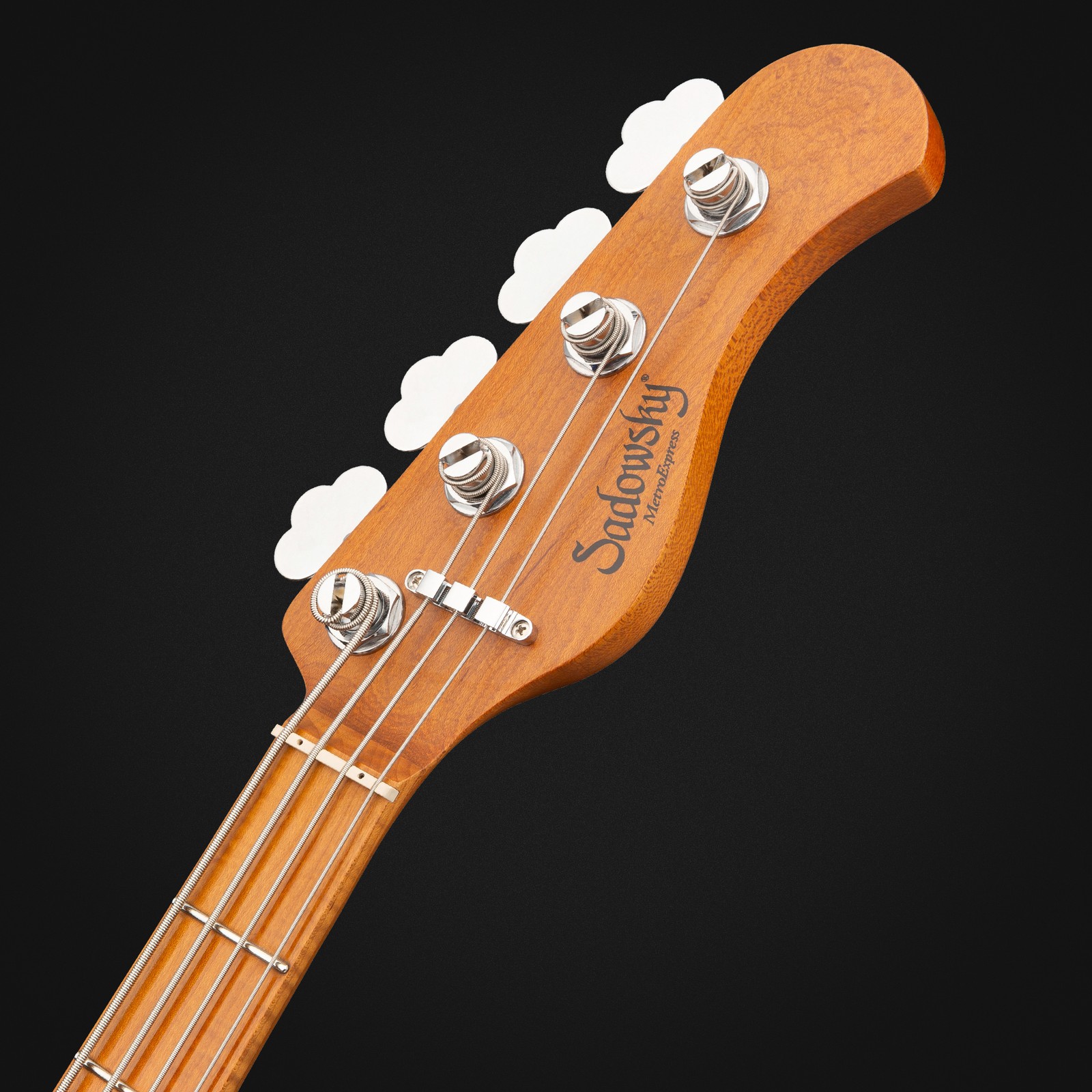 Headstock, Sadowsky MetroExpress 24 Modern 4 Maple Ocean Blue, bass guitar
