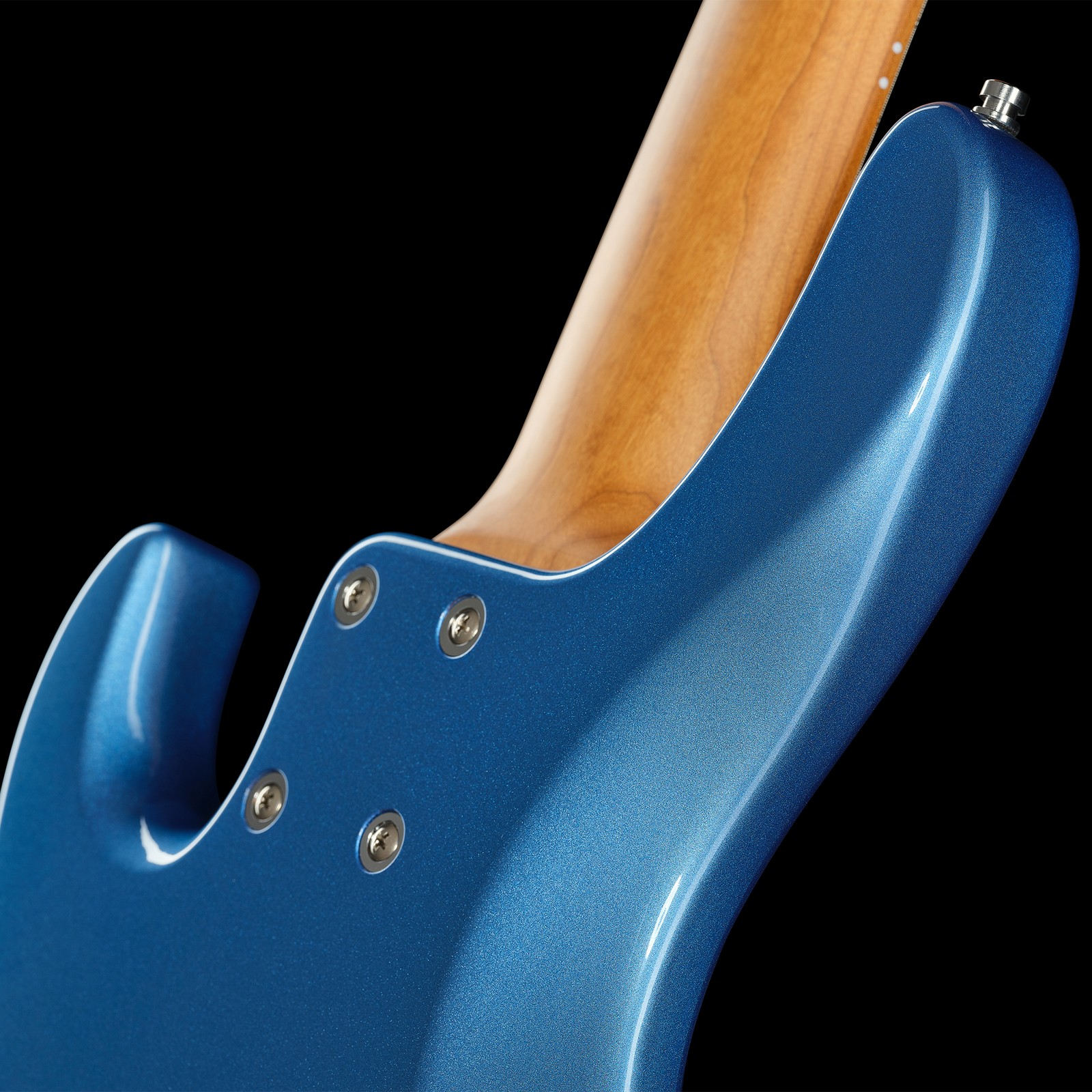 Rear view, Sadowsky MetroExpress 24 Modern 5 Maple Ocean Blue, five-string bass