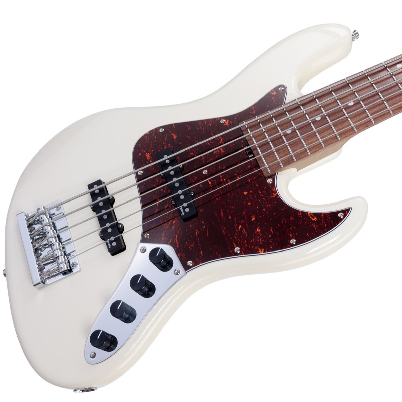 Top, Sadowsky MetroExpress 21 Vintage JJ5 Morado White, five-string bass