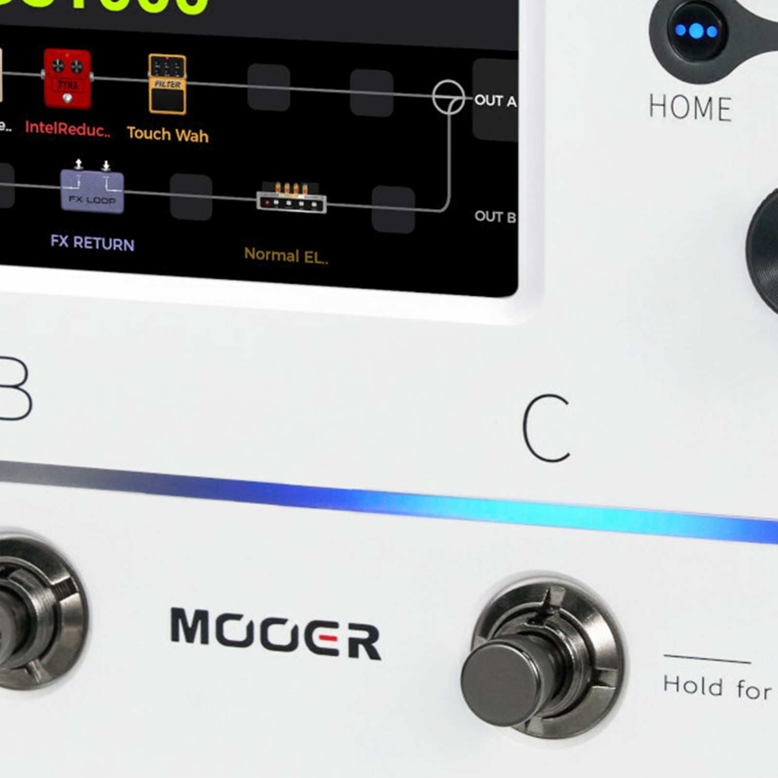 Logo on the Mooer GS1000 Intelligent Amp Profiling Processor