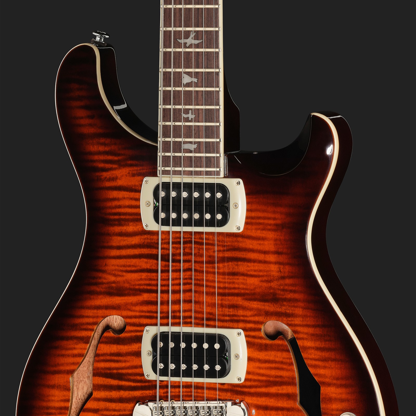 Decke der PRS SE Ed Sheeran Orange Tiger SB