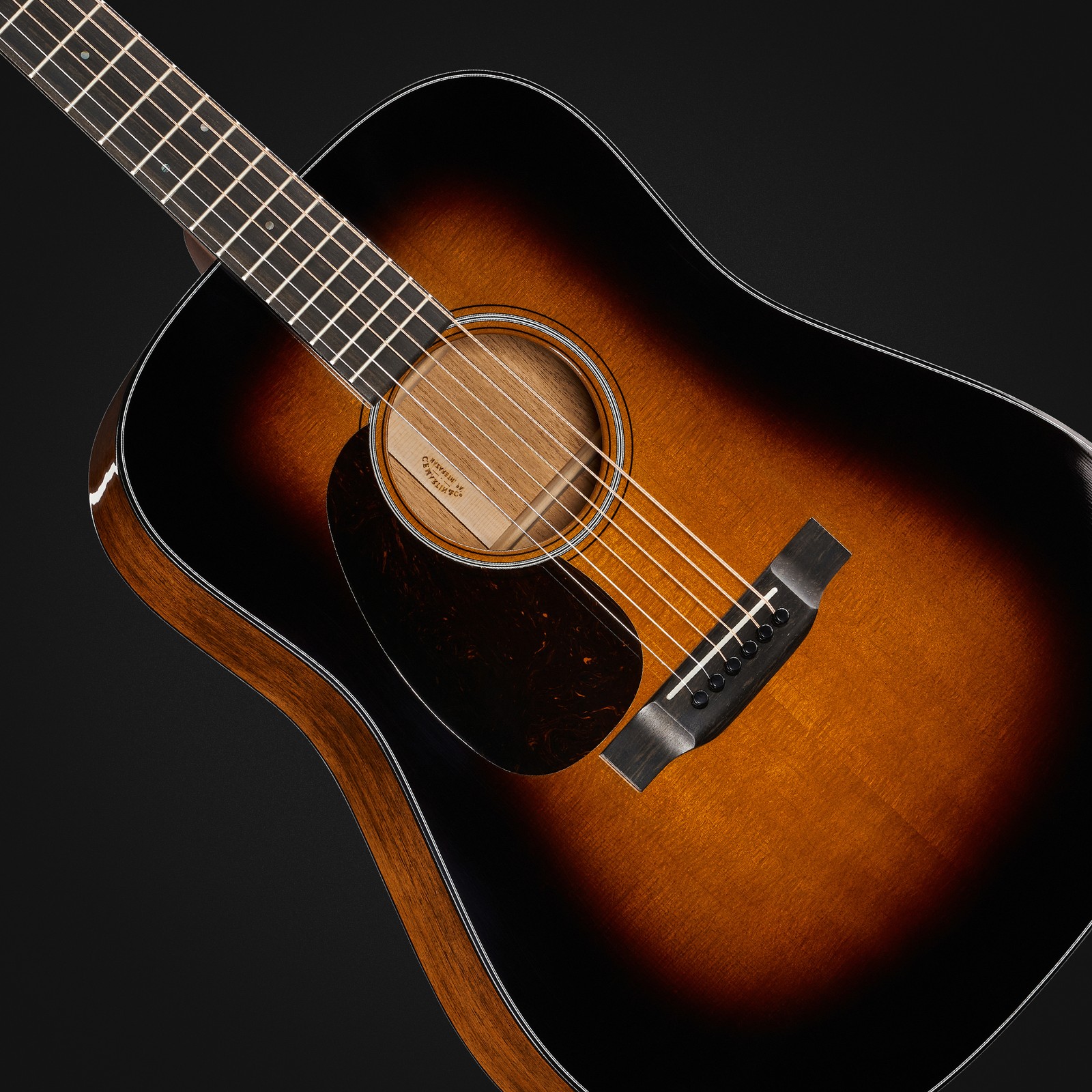 Decke der Martin Guitars D18 Sunburst LH