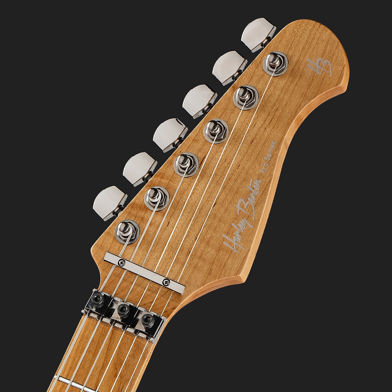 Kopfplatte der Harley Benton ST-80FR MN Lime Sparkle