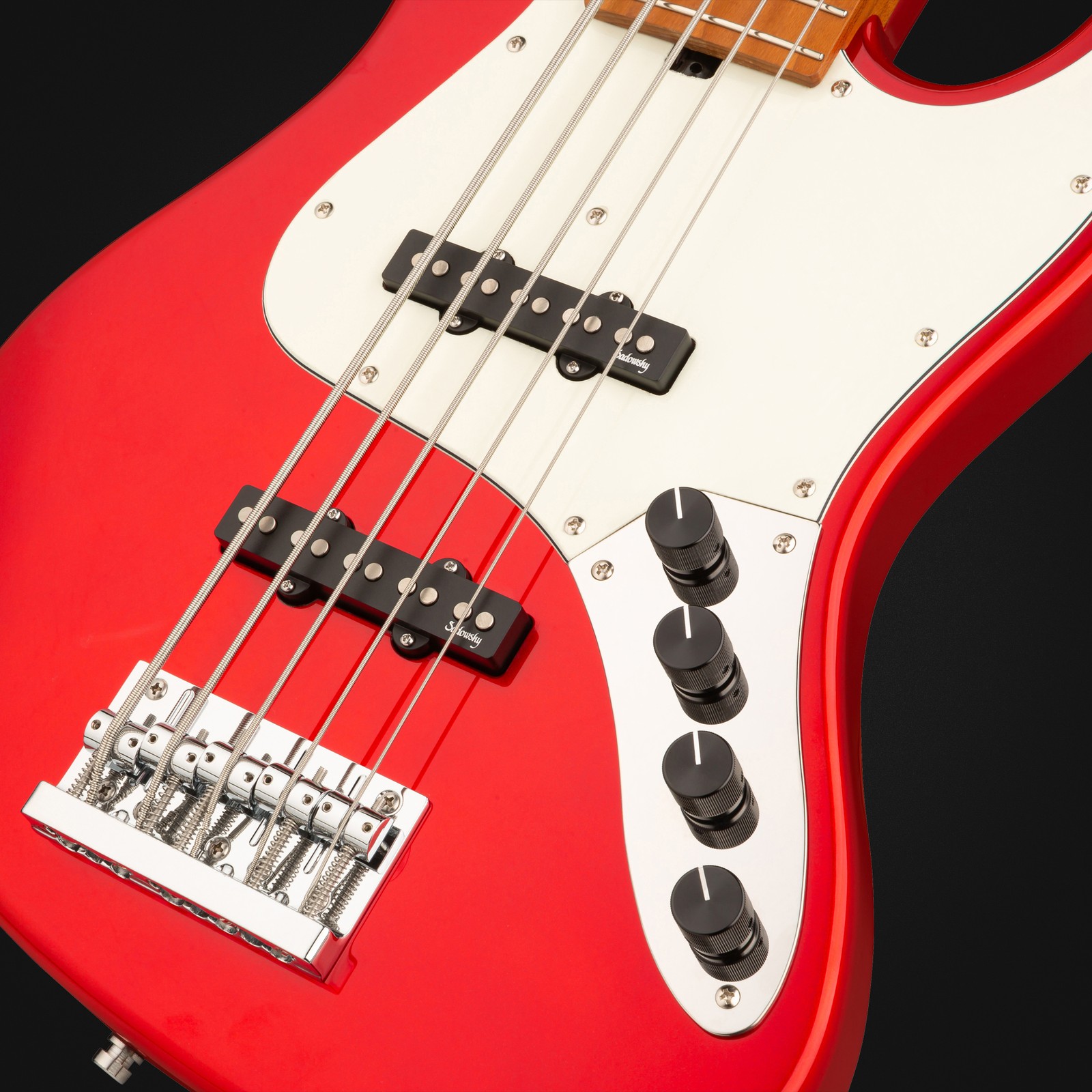 Sadowsky MetroExpress 21 Vintage JJ5 RM Candy Apple Red, five-string bass guitar, top