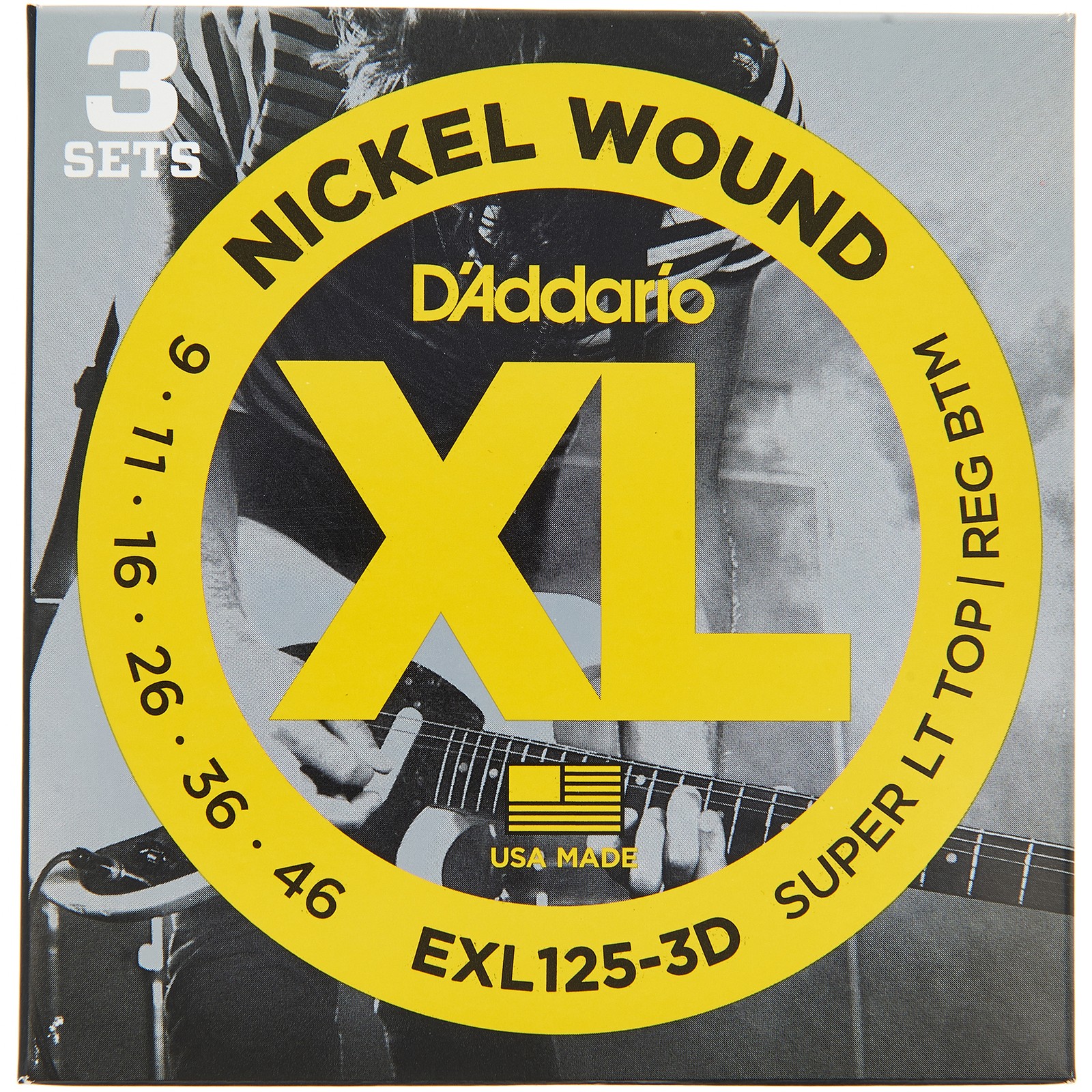 D'Addario EXL125-3D Saiten für E-Gitarre 3 Stück