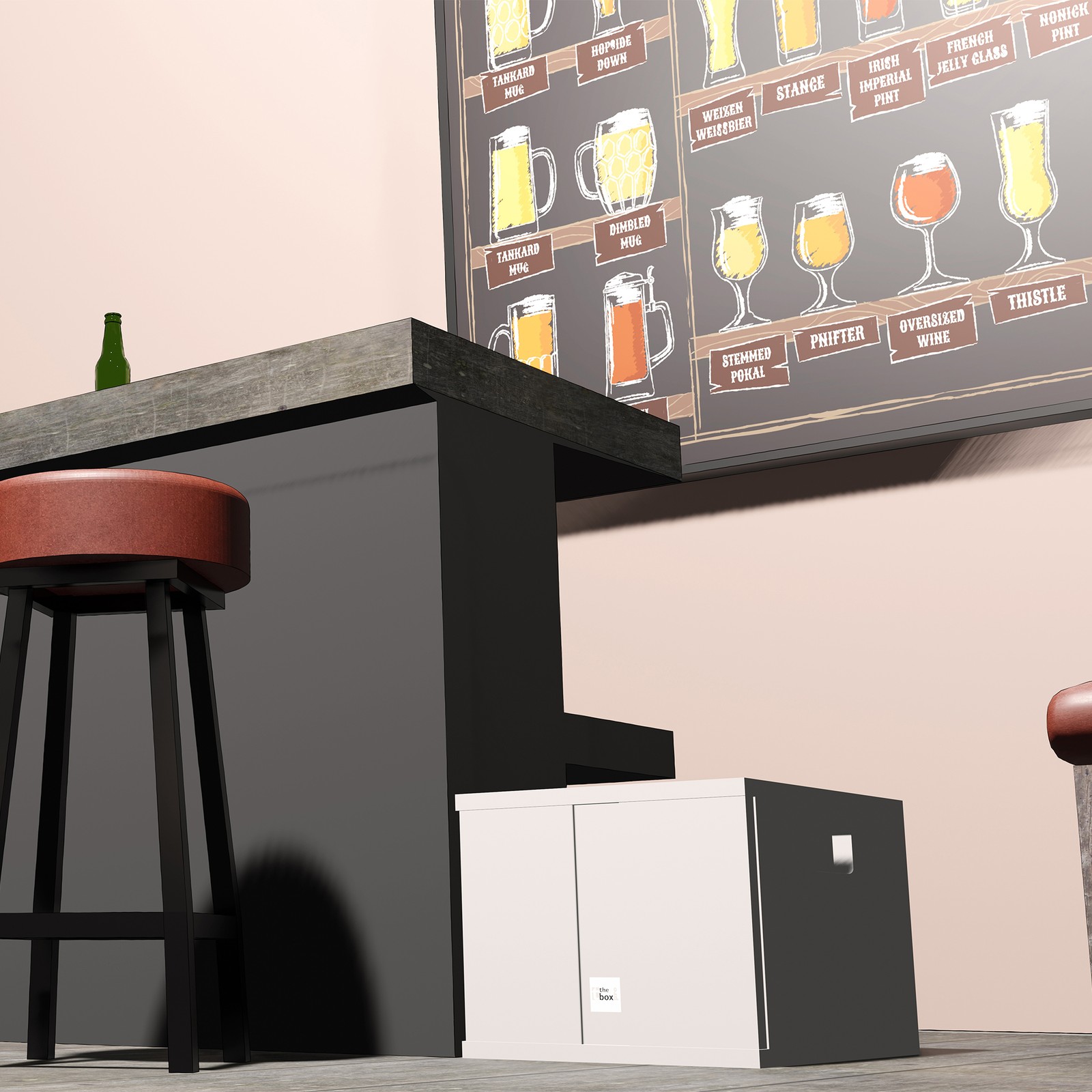 the box pro 2room Lounge Bundle M white, Beispiel