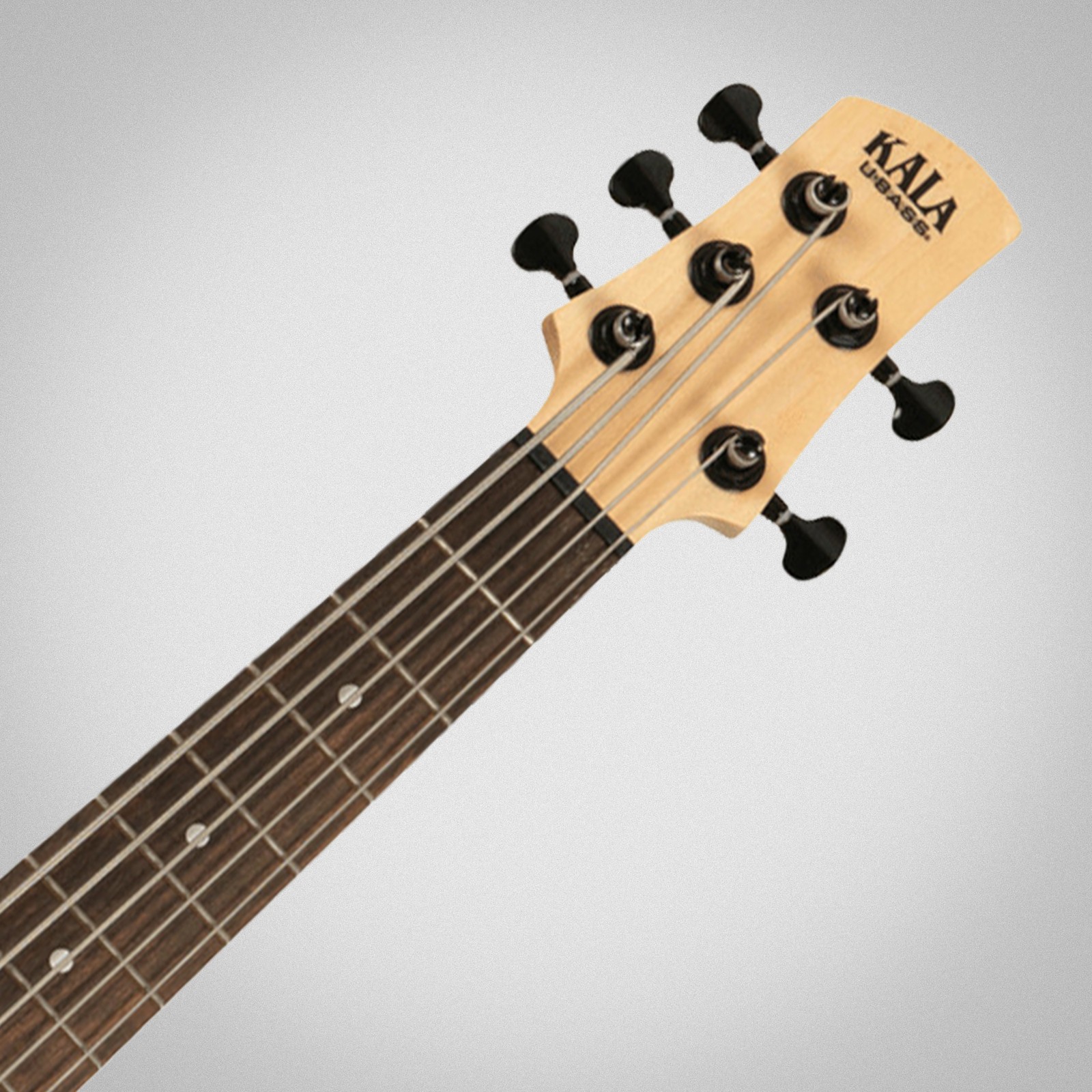Kala U-Bass Solid Body 5-String JBK, headstock with logo