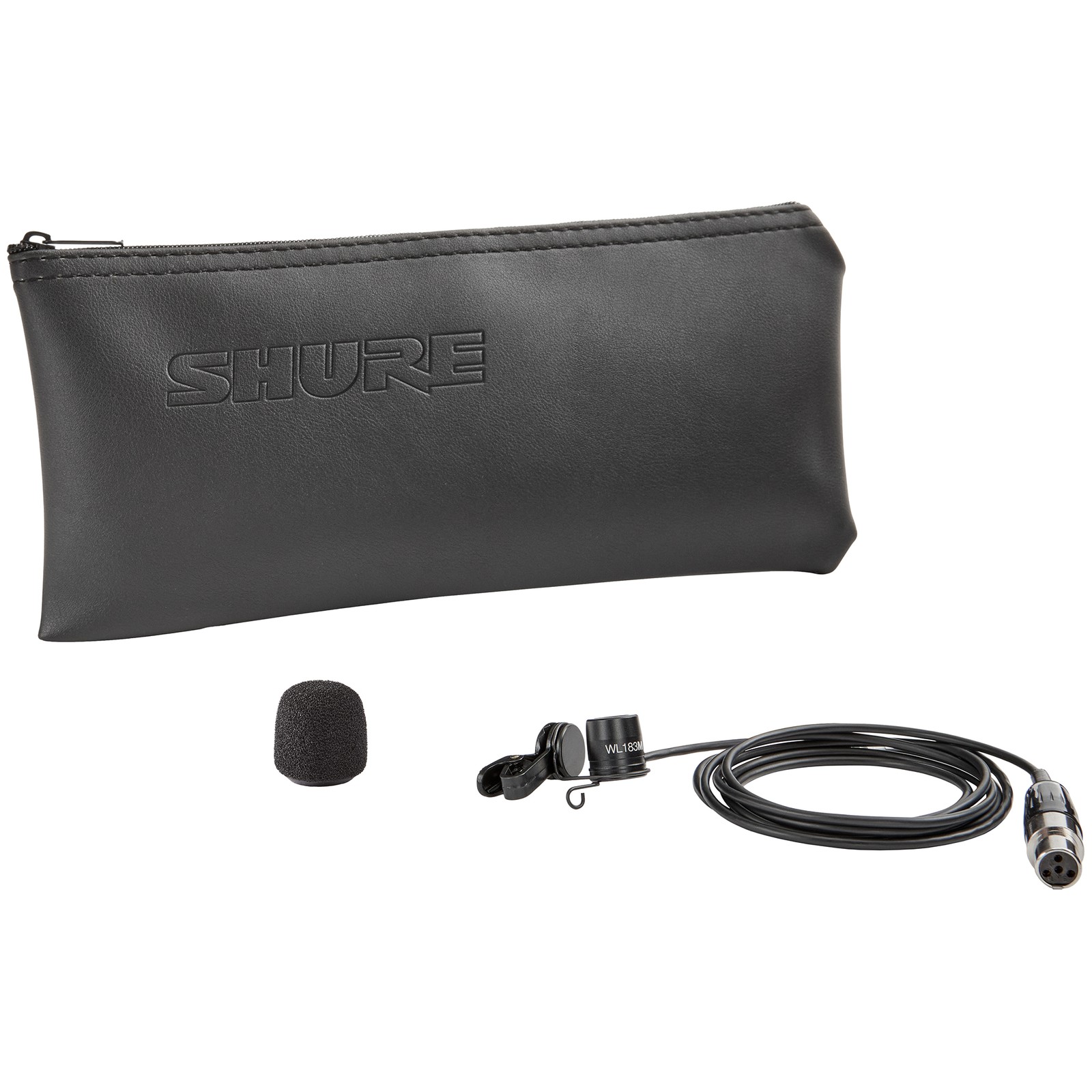 Shure WL183M Black, lavalier mic with case