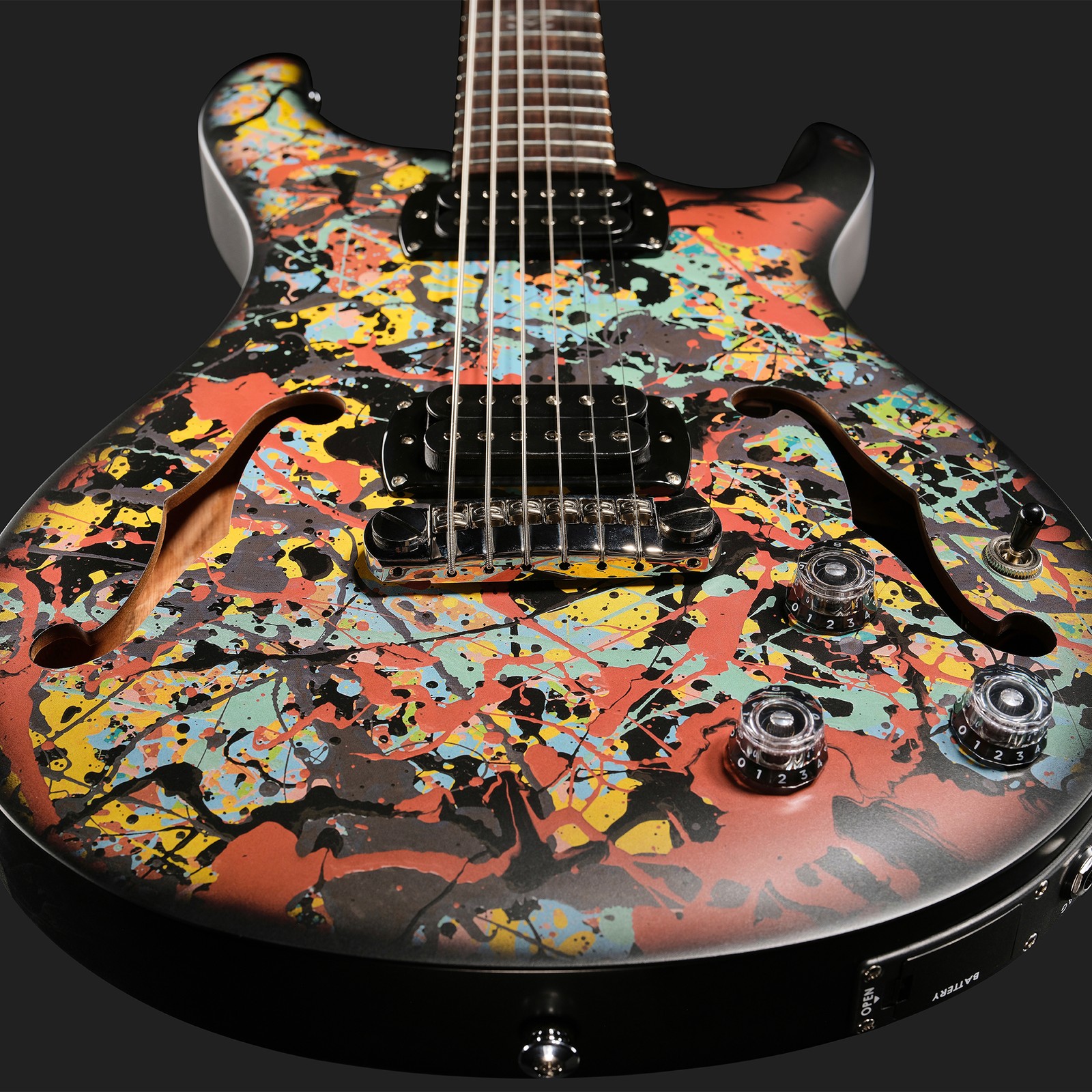 Decke der PRS SE Ed Sheeran Cosmic Splash