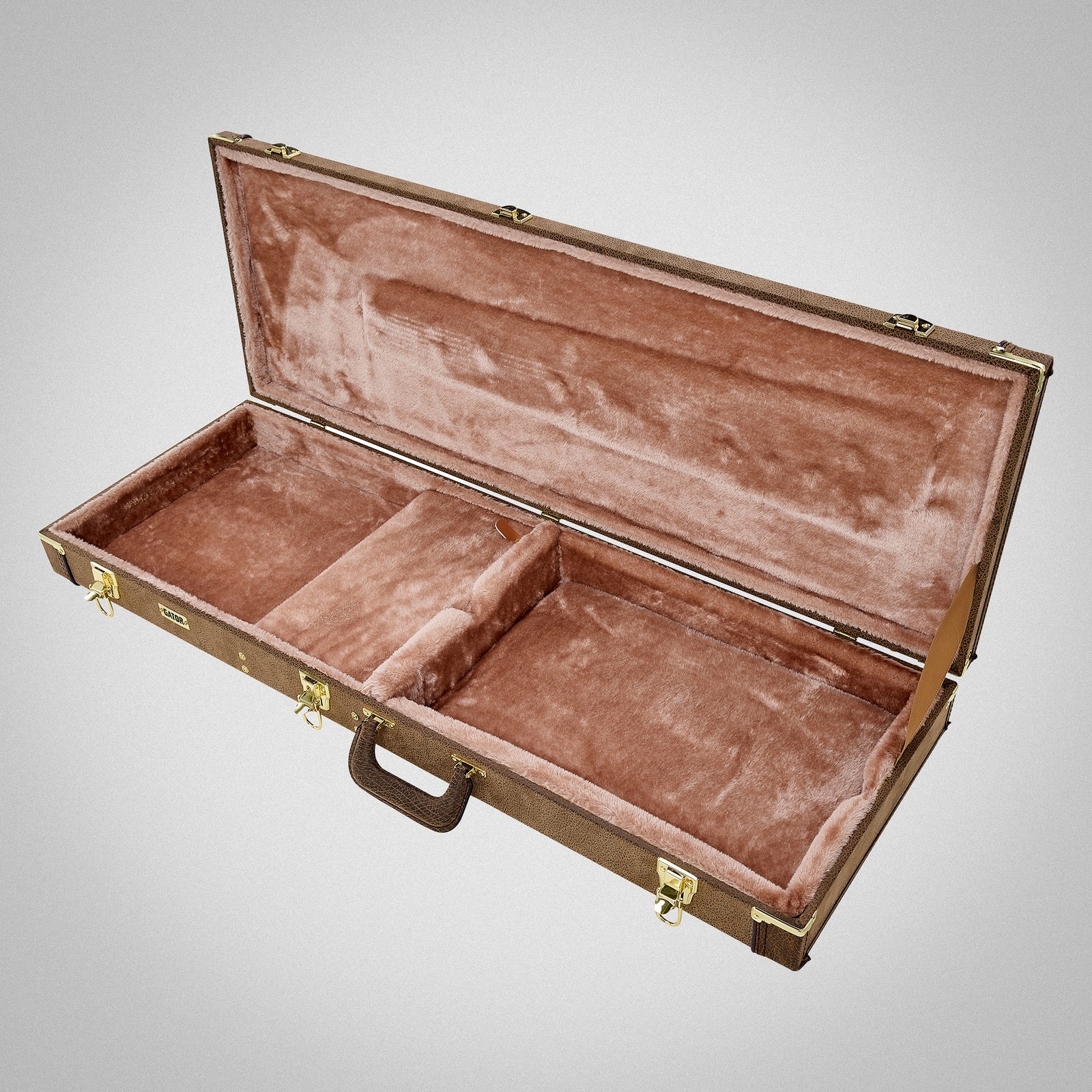 Gator Deluxe Vintage Koffer für E-Gitarren, geöffnet