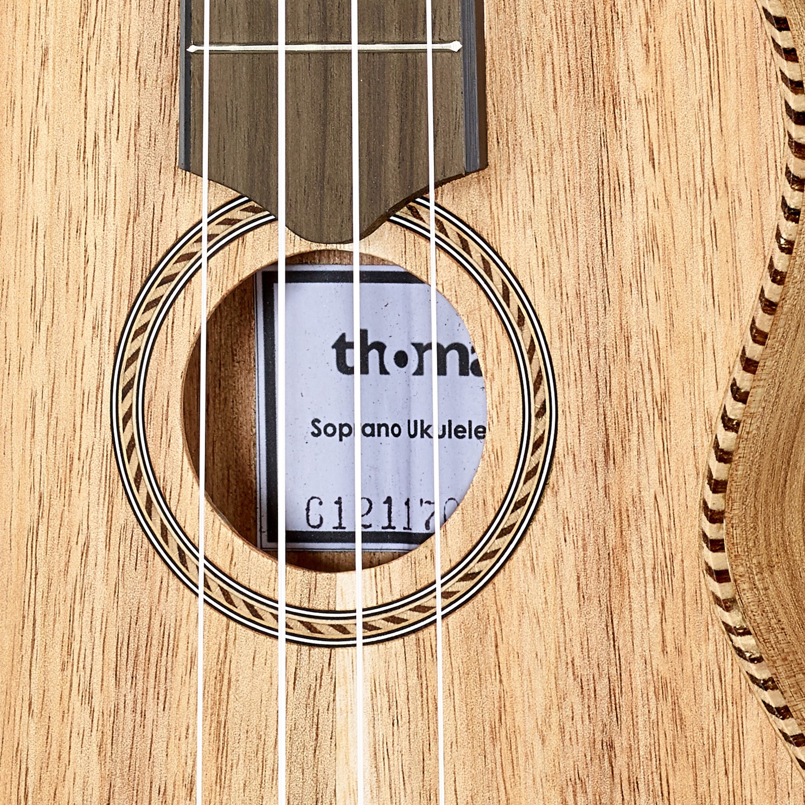 Thomann Logo auf Sopran Ukulele