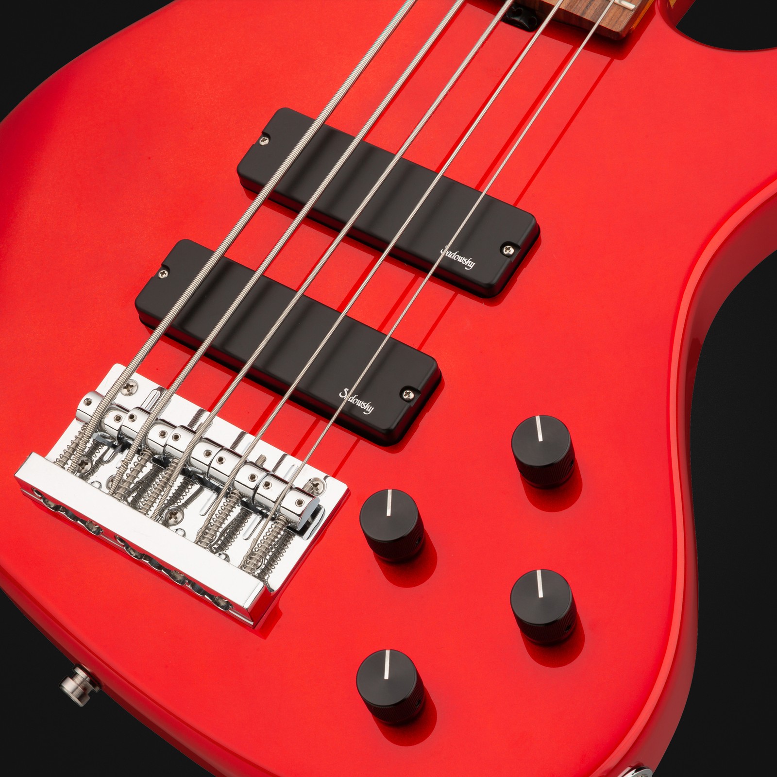 Top, Sadowsky MetroExpress 24 Modern 5 Morado Red, five-string bass guitar