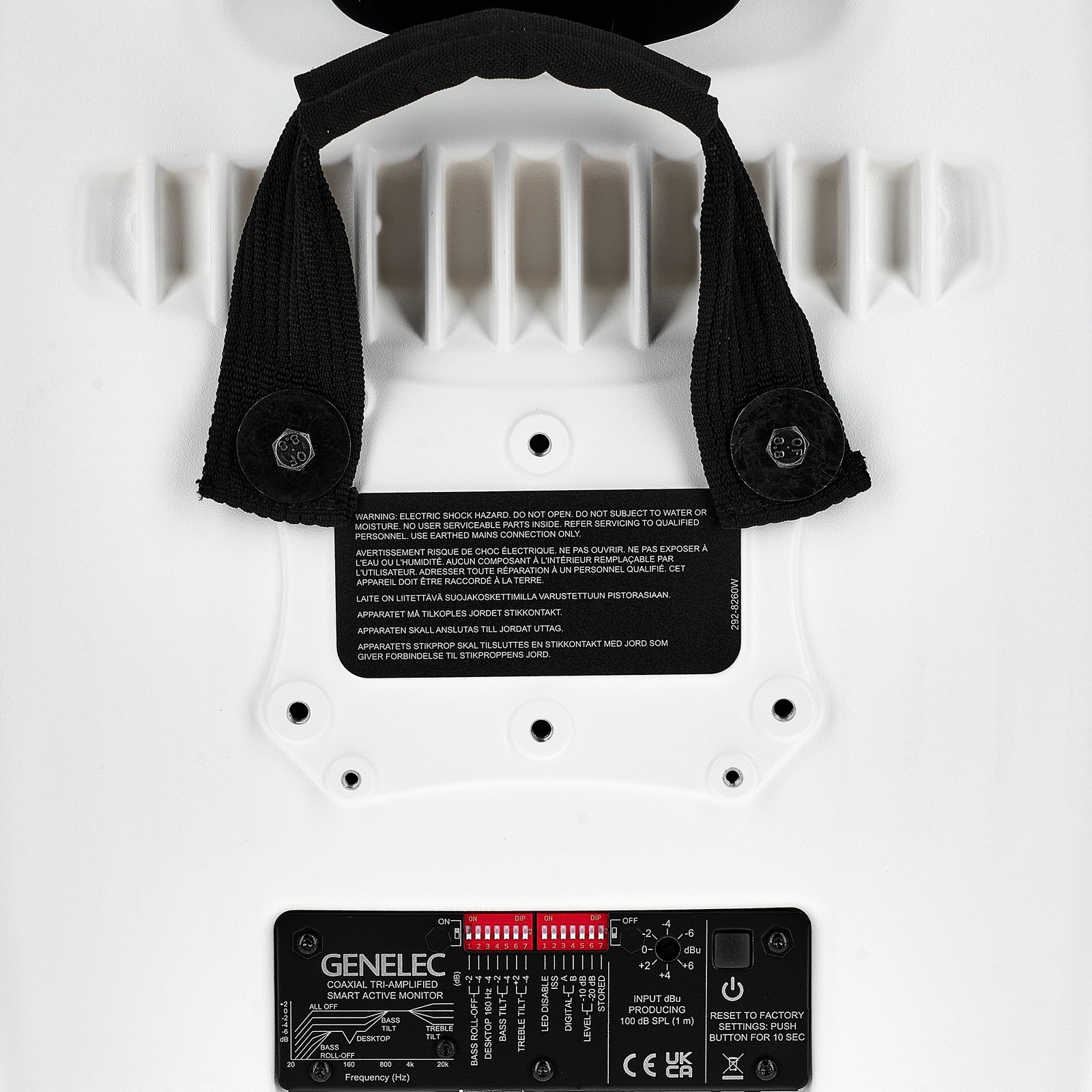 Genelec 8361 AW logo on the back and handle