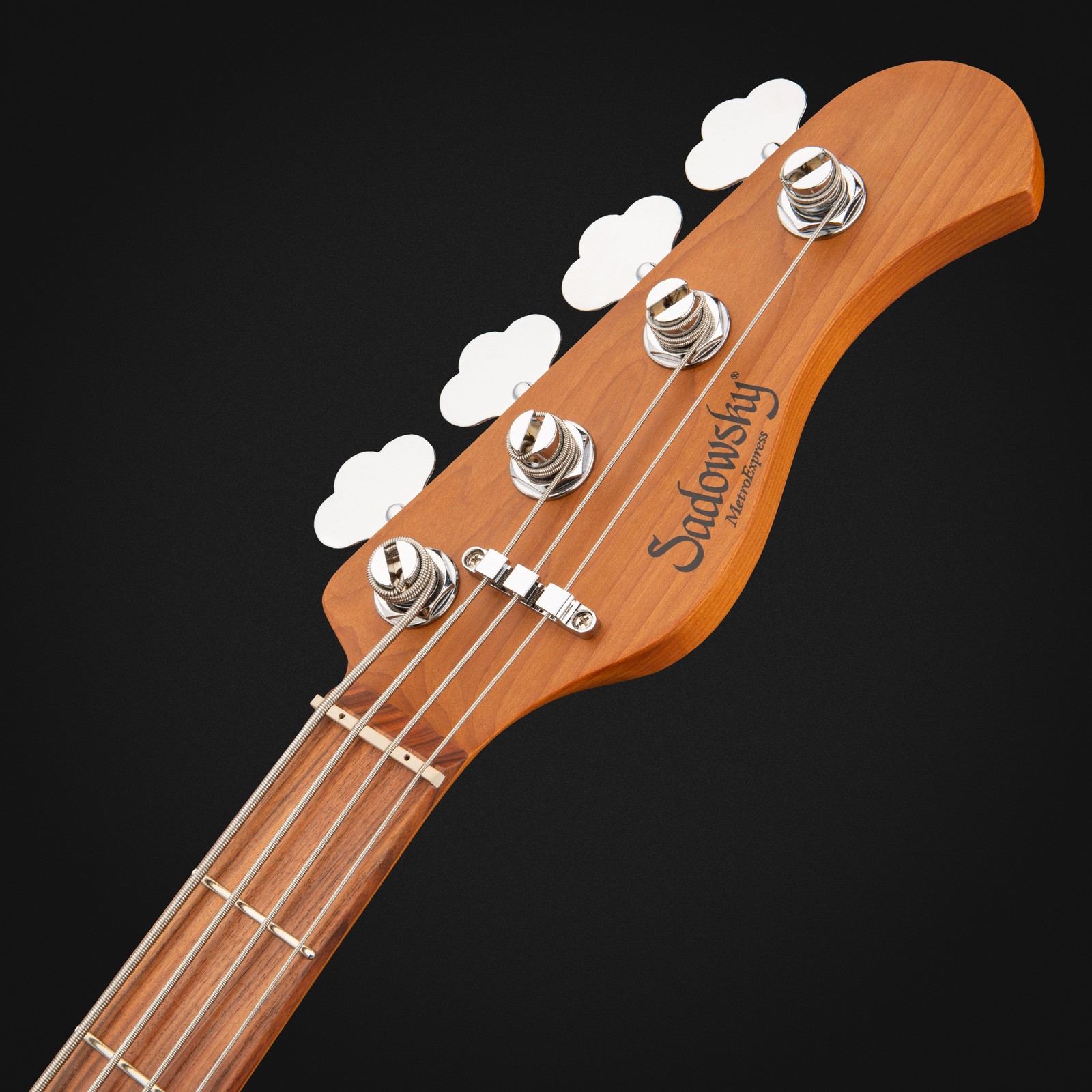 Sadowsky MetroExpress 21 Hybrid PJ4 Morado TSB, electric bass guitar, headstock