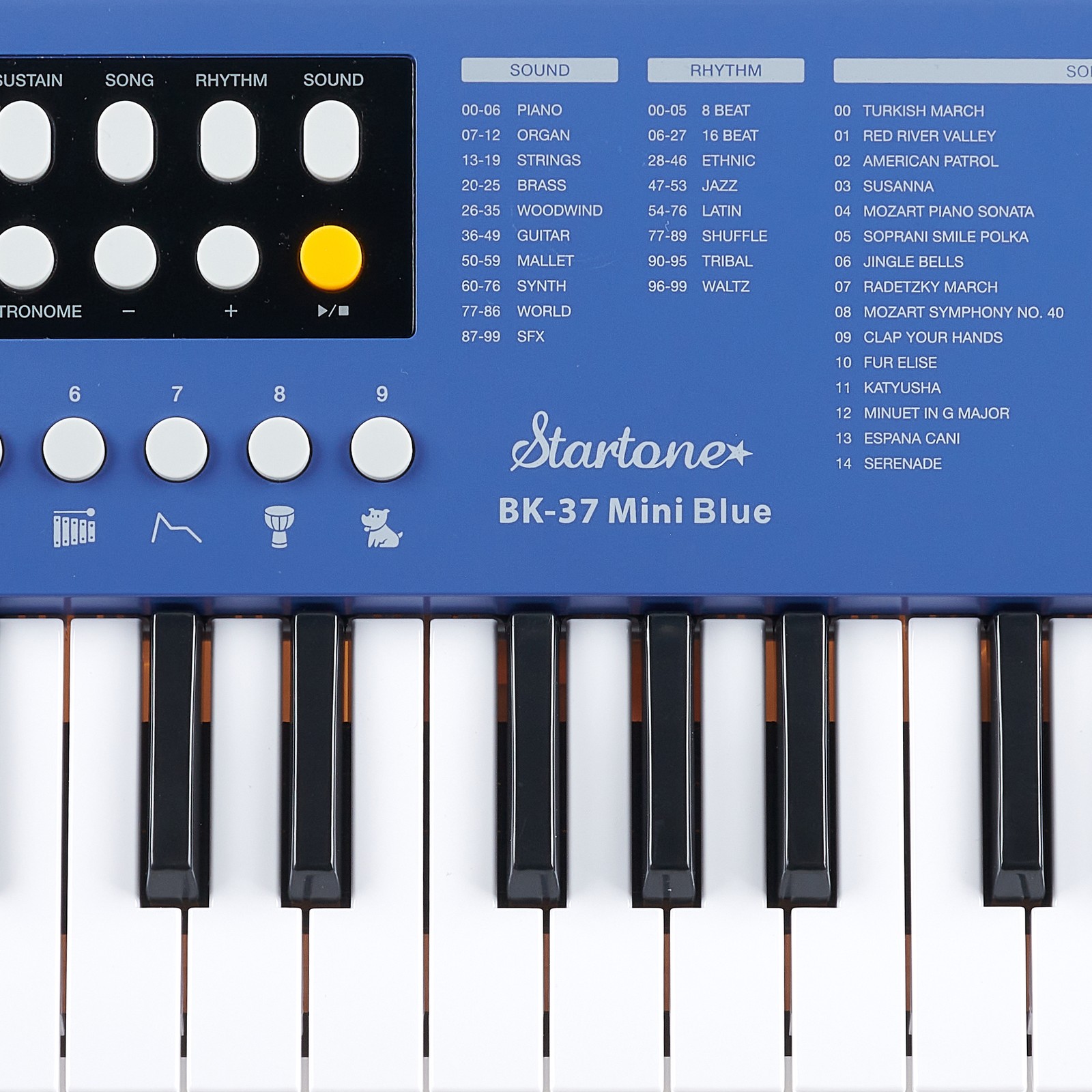 Startone Logo am Startone BK-37 Mini Blue