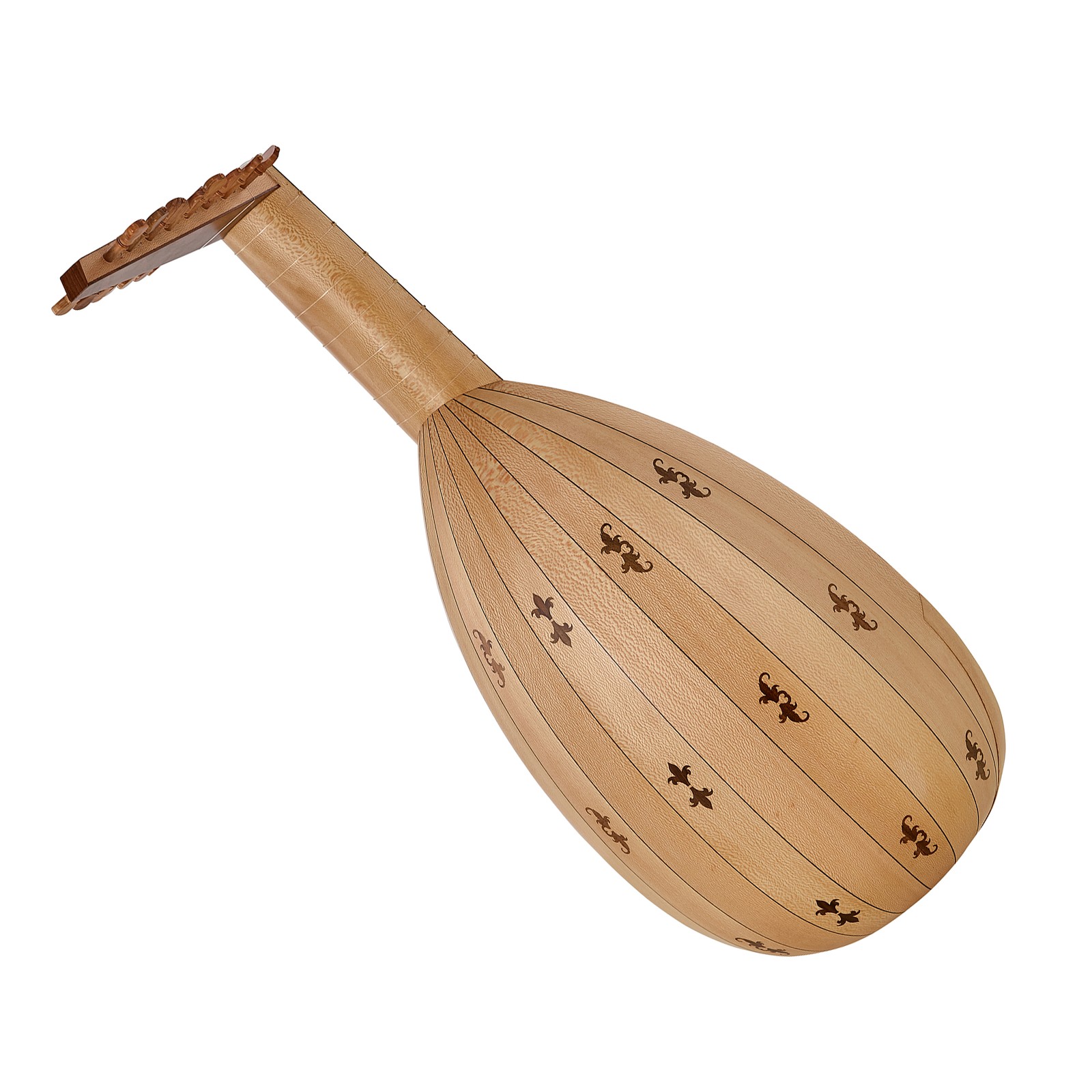 Vue arrière du luth Thomann Renaissance Lute Deluxe 8C