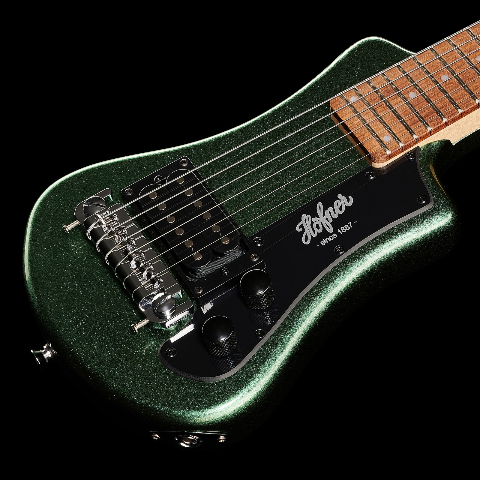 Höfner Shorty Cadillac Green Decke, Korpus aus Linde