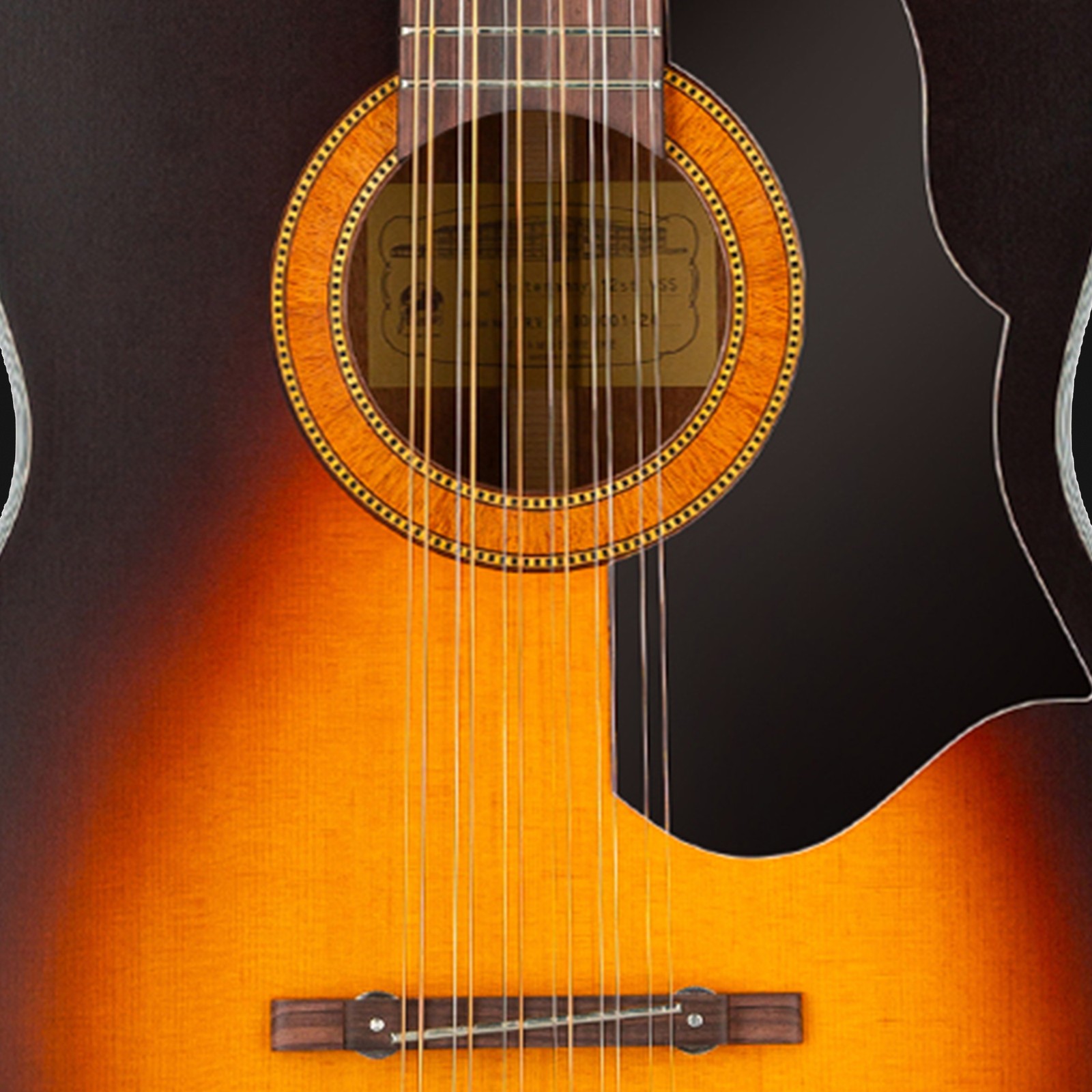 Schallloch des Framus Vintage Hootenanny 12 SB Nitro