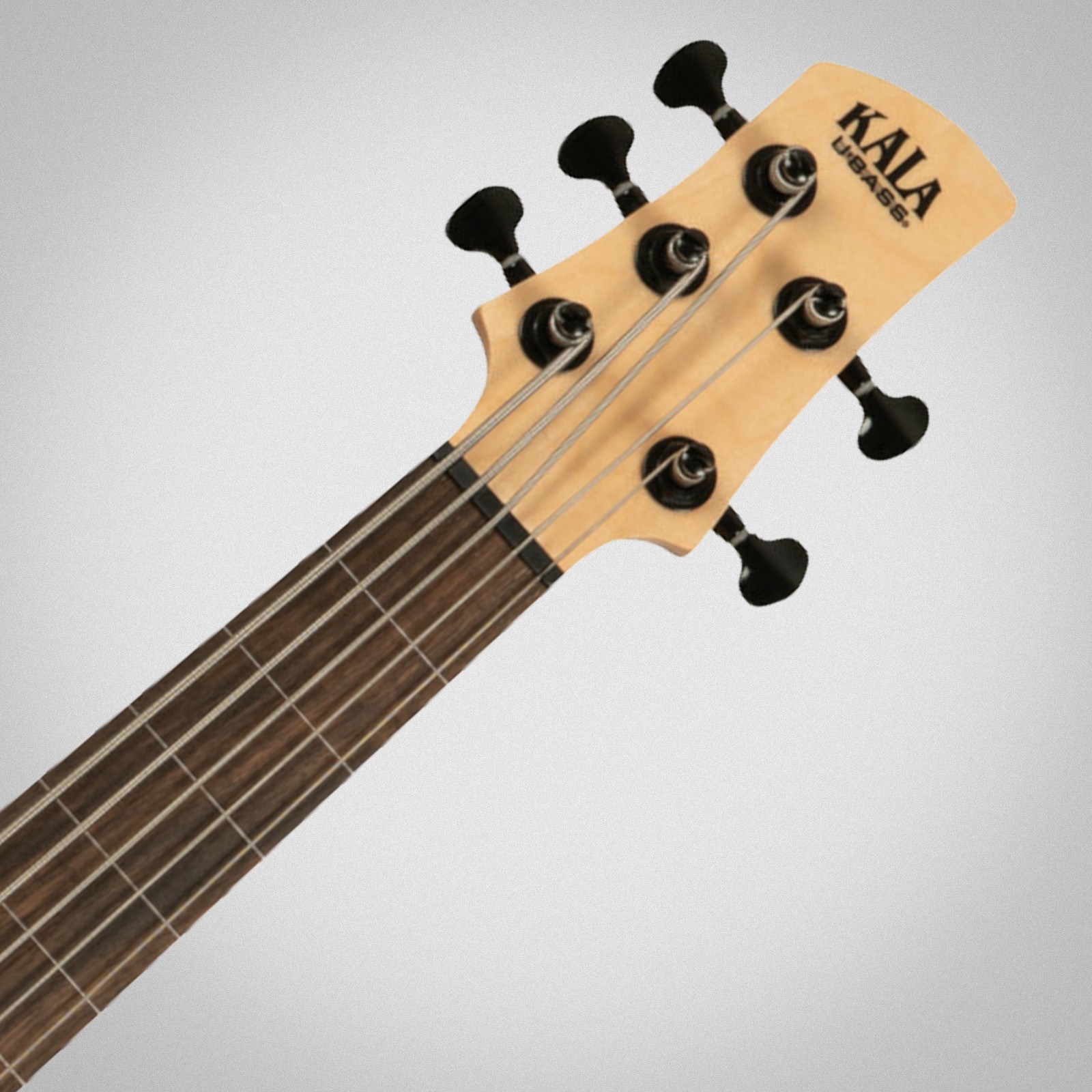 Kala U-Bass Solid Body 5-Str FL JBK, headstock with logo