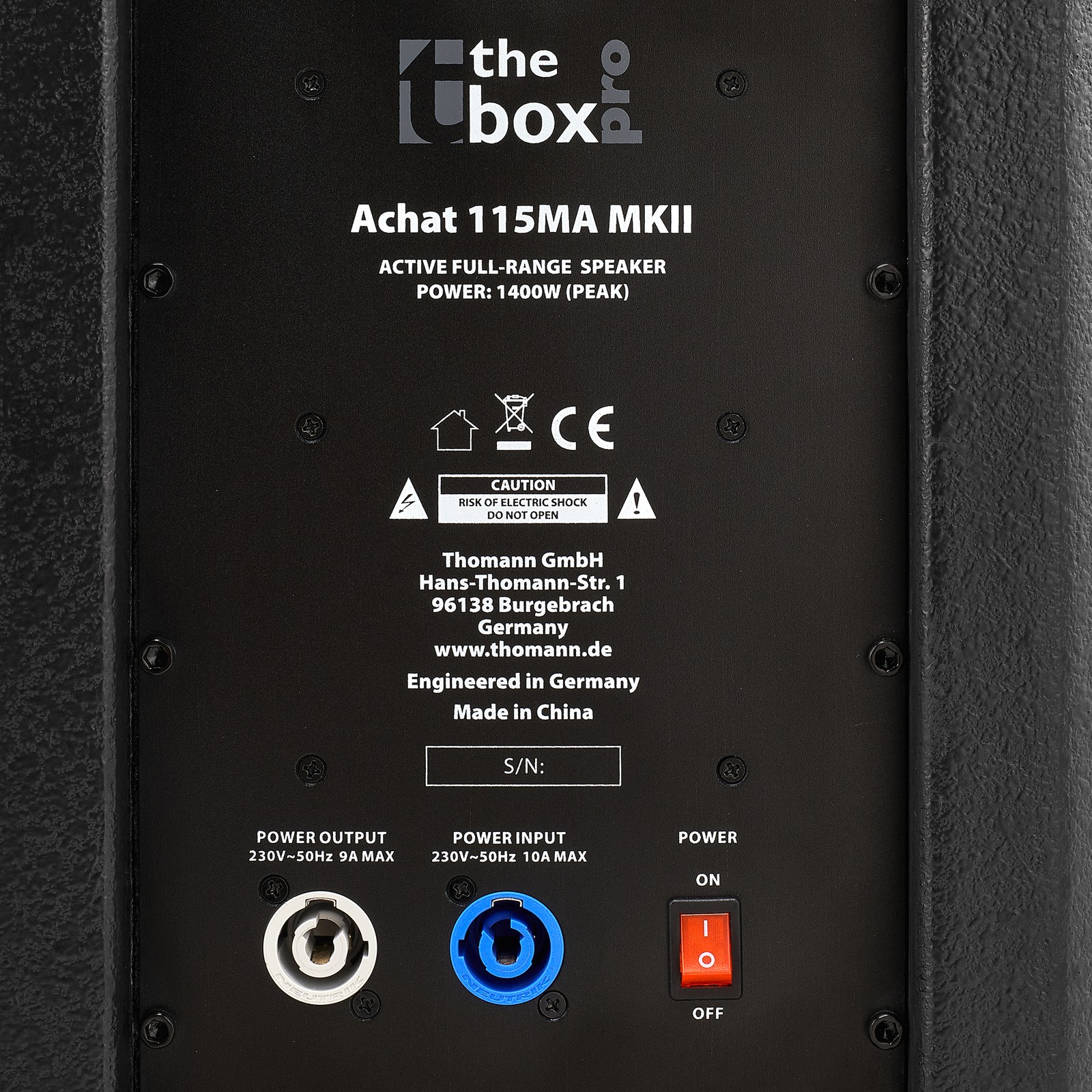 Logo auf dem the box pro Achat 115 MA MKII