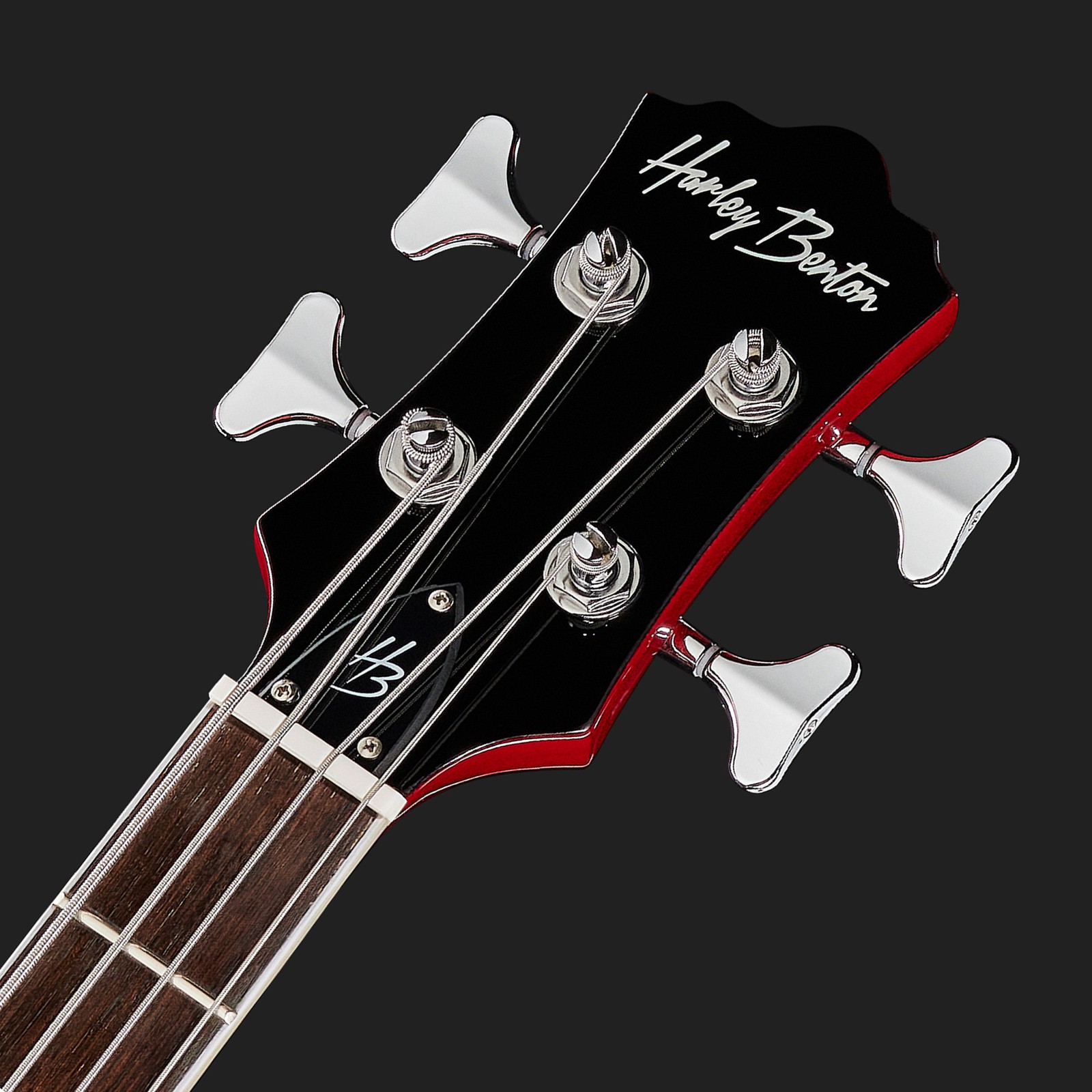 Kopfplatte des Harley Benton HB-50 Cherry Red