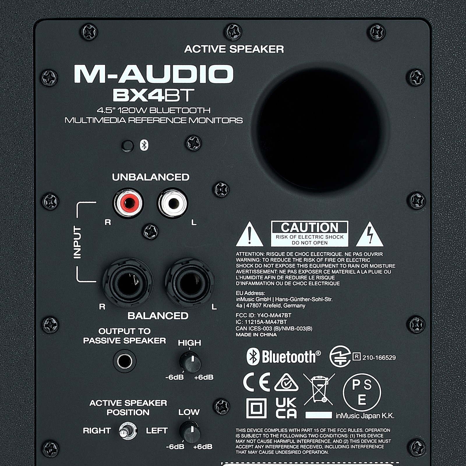 M-Audio BX4BT, Rückseite