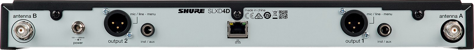 Rückseite des Shure SLXD24DE/Beta58 J53