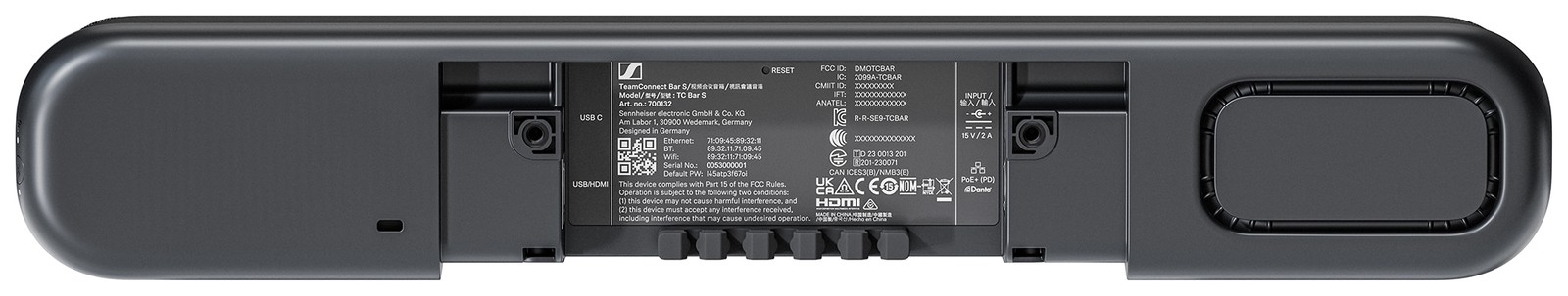 Rückseite des Sennheiser Teamconnect Bar S