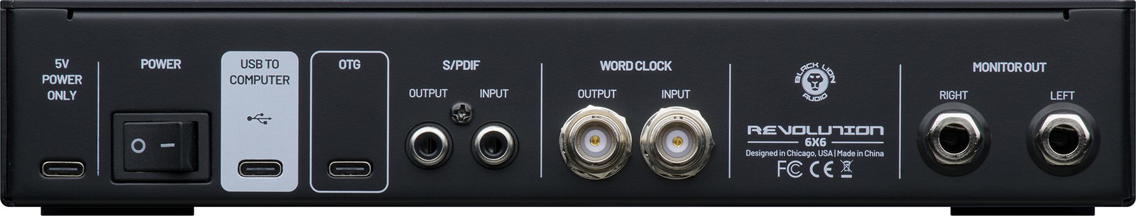 Black Lion Audio Revolution 6x6 – connections, rear