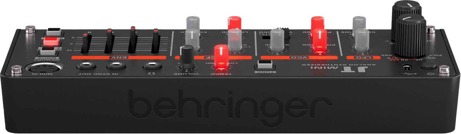 Connections on the rear of the Behringer JT Mini