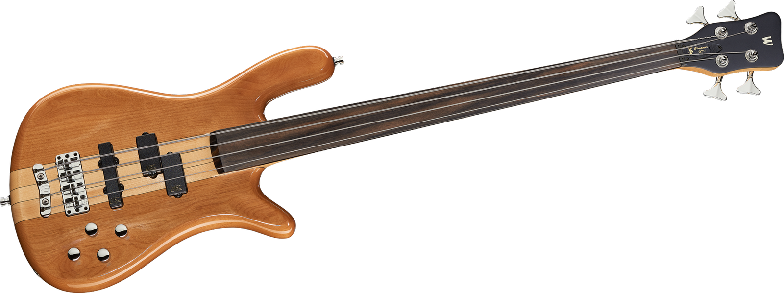 Warwick RockBass Streamer Neckthru 4 Fretless Natural, fretless bass guitar