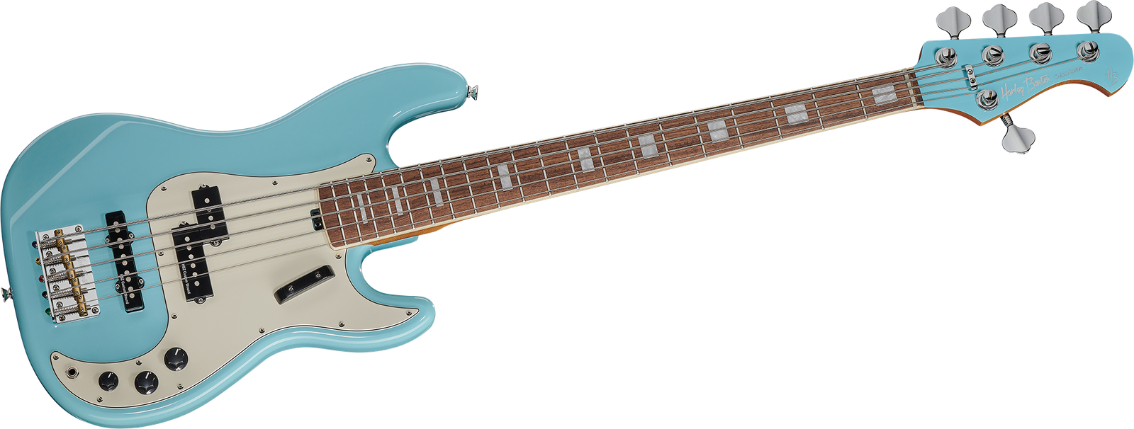 Harley Benton MV-5PJ Daphne Blue Frontalansicht