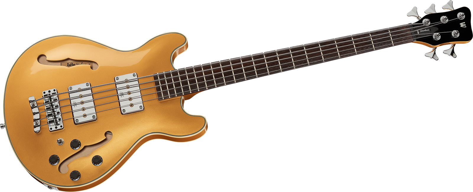 Warwick RB Star Bass 5 MGHP, 5-string semihollow bass guitar
