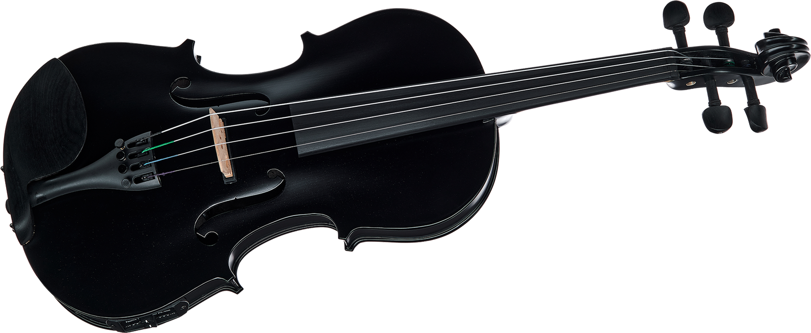 Schwarze Harley Benton HBV 800SBK Acoustic-Electric Geige