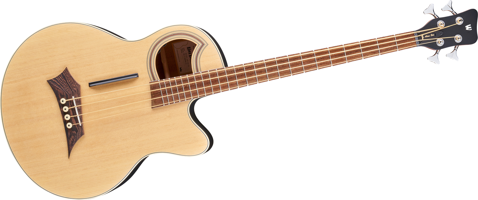 Warwick RB Alien Standard 4 Natural Transparent acoustic bass guitar