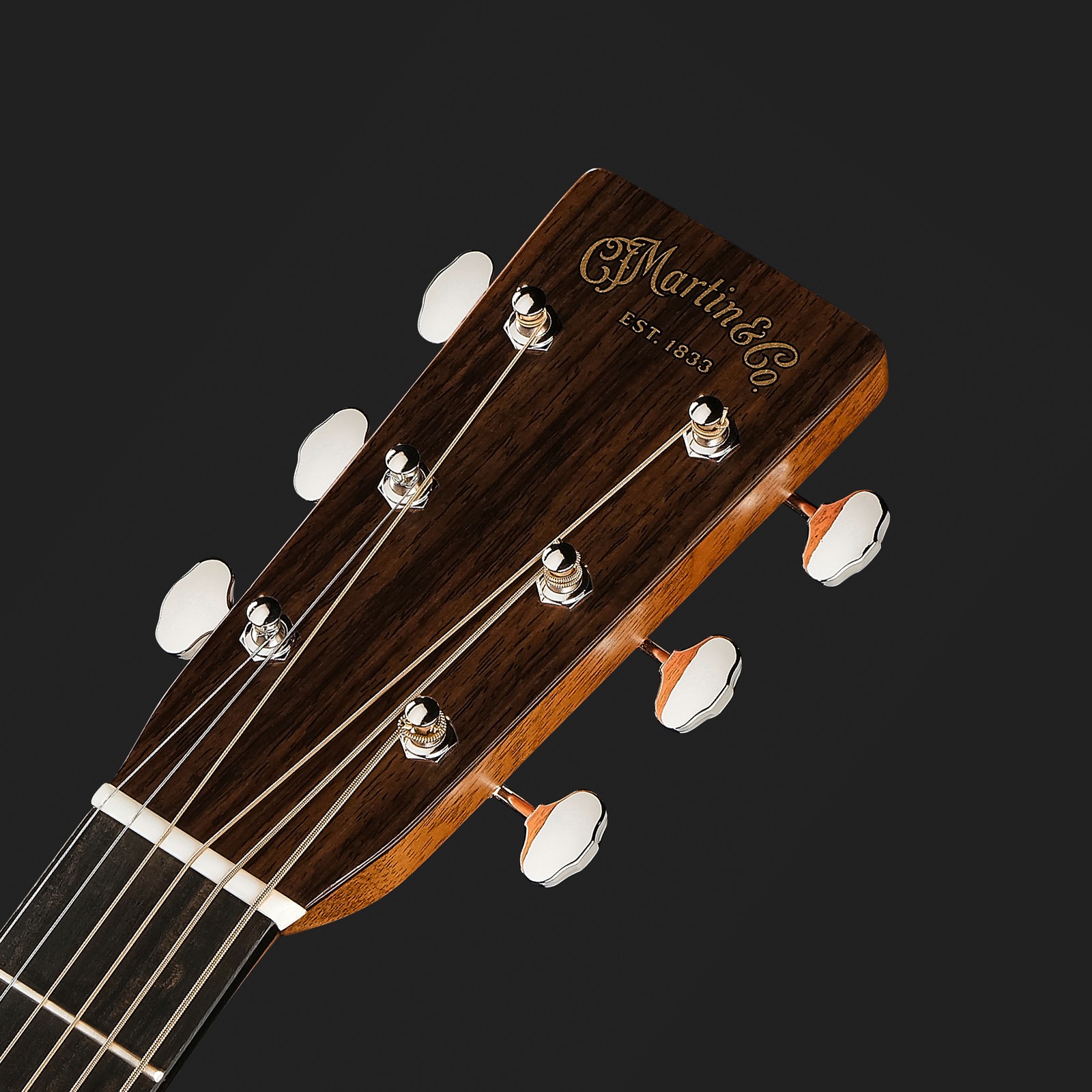 Kopfplatte der Martin Guitars HD28E LRB LH Westerngitarre