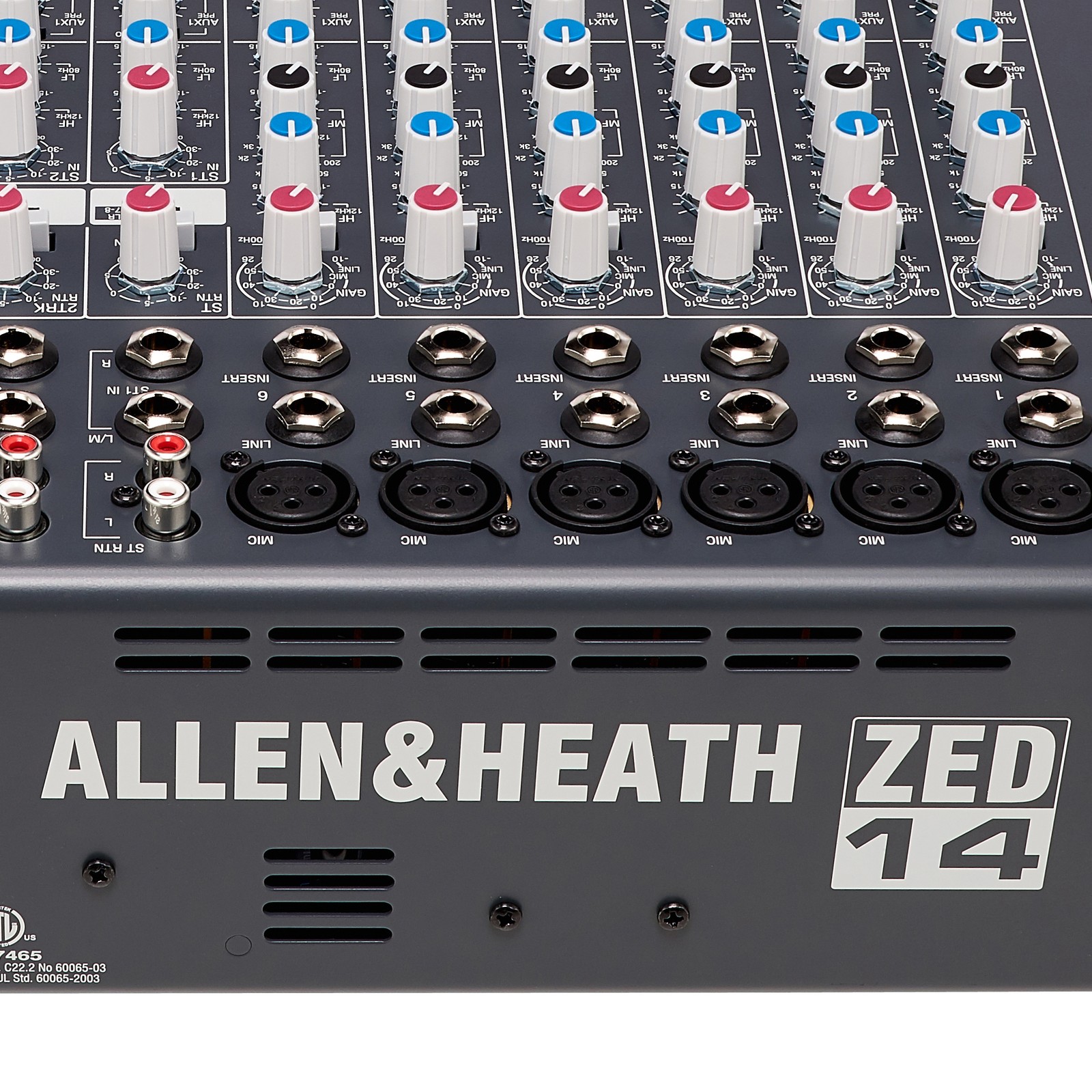 Logo auf dem Allen & Heath ZED-14 Mixer