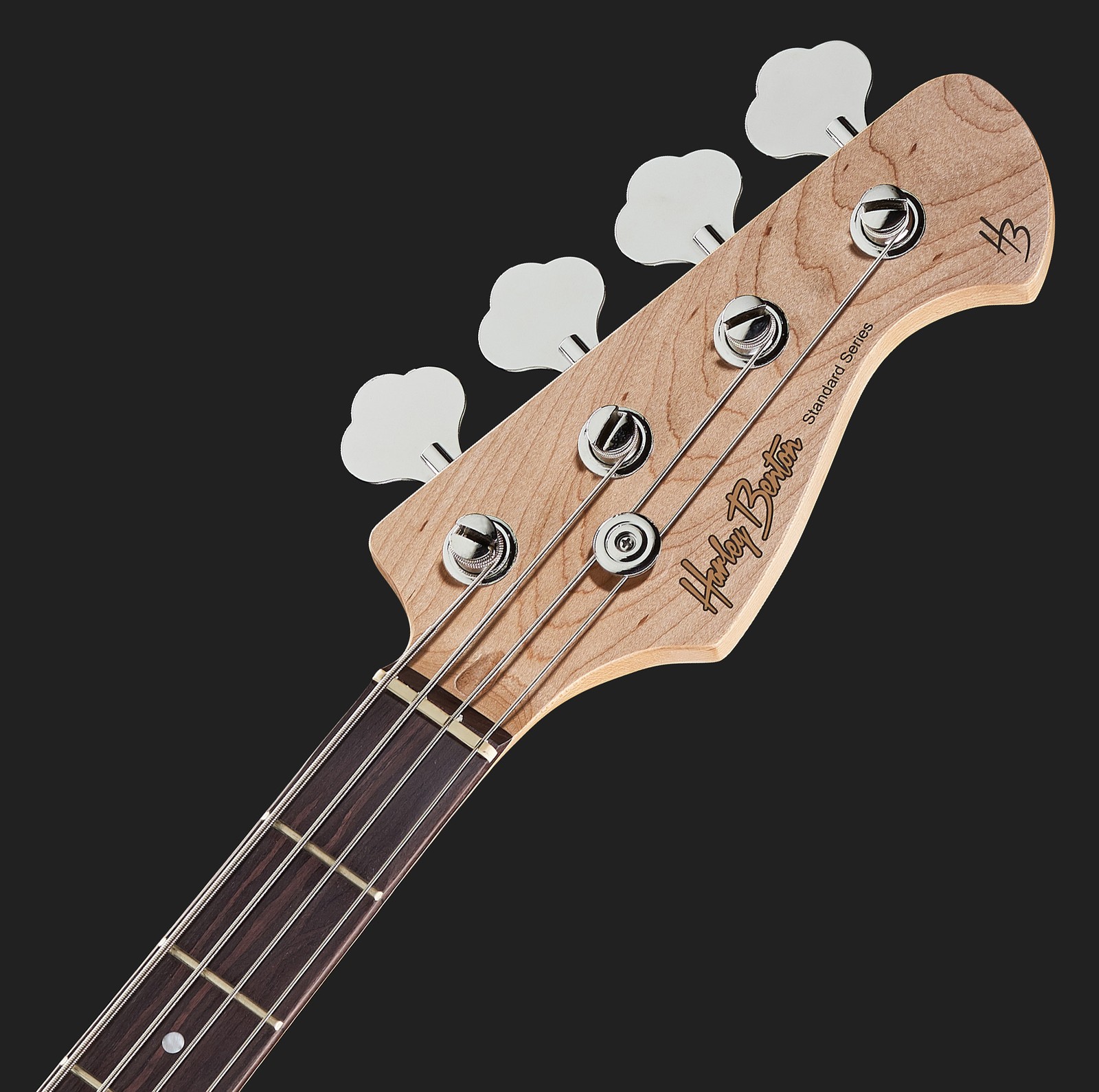 Harley Benton PB-20 BK Standard Series bass headstock