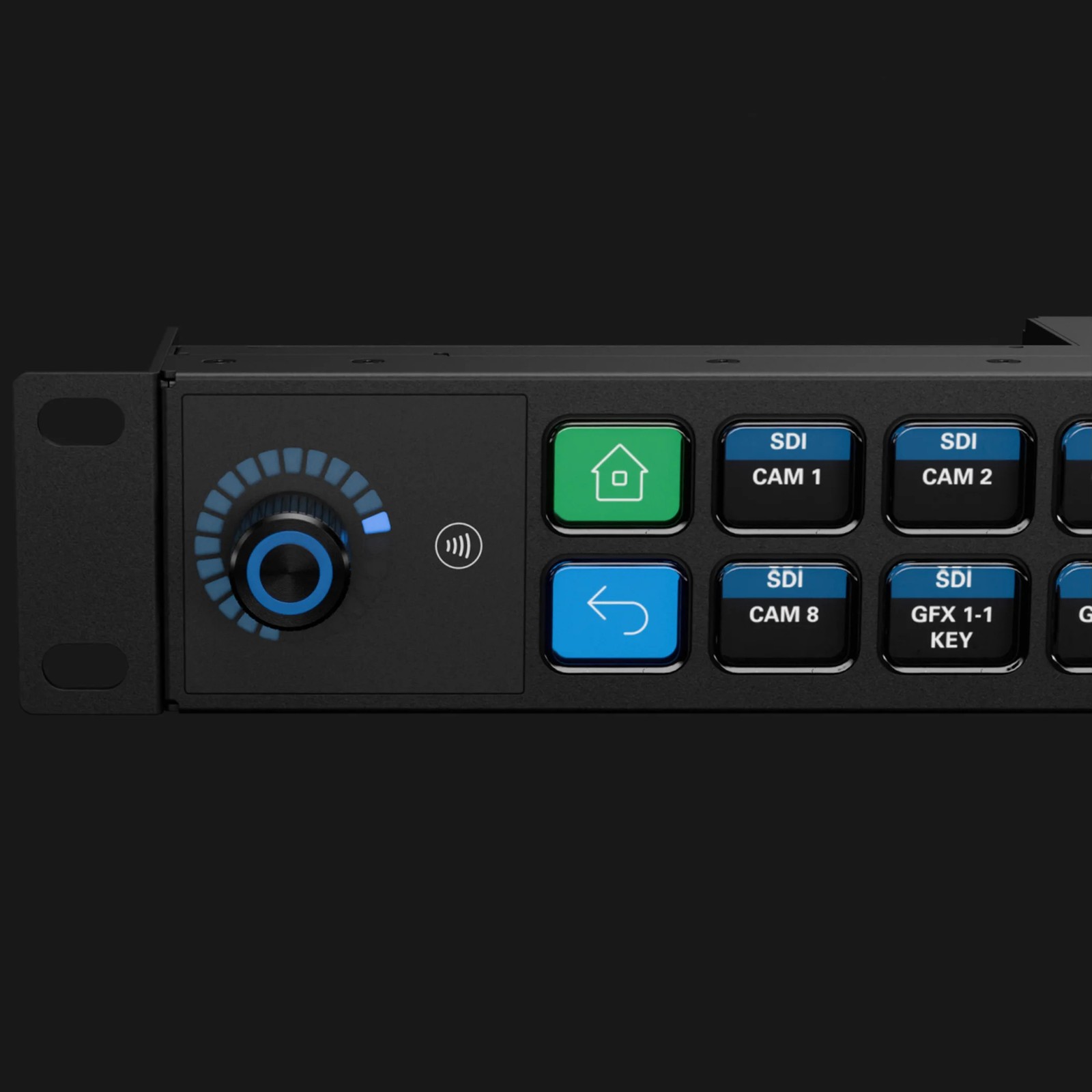 Bedienelemente des Elgato Stream Deck Studio