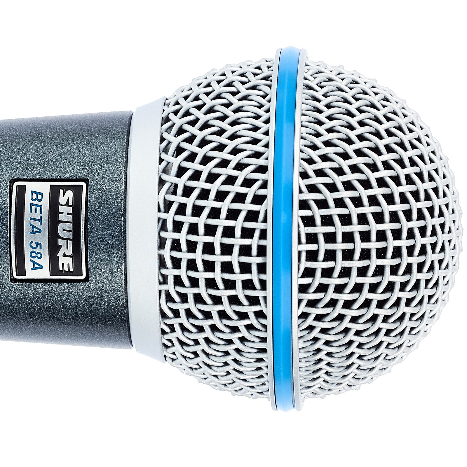 Primo piano del Shure Beta 58 A Microfono dinamico per voce