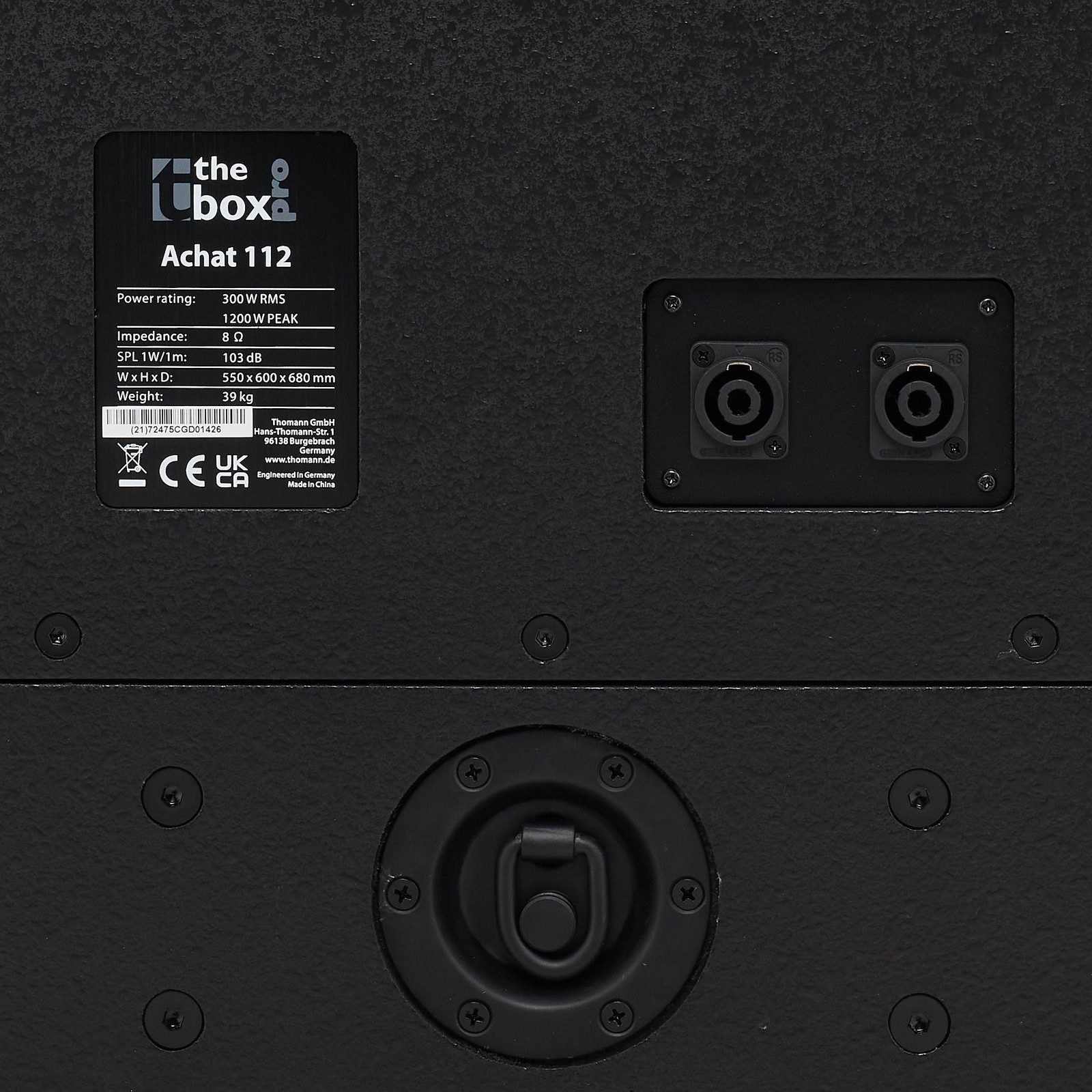 Anschlüsse auf der Rückseite des the box pro Achat 112