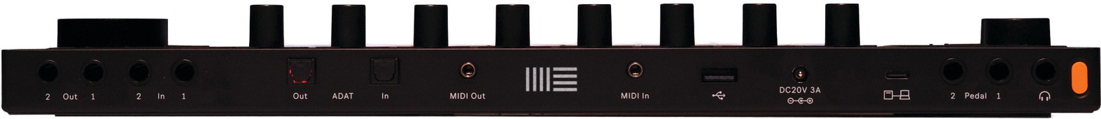 Rear view of the Ableton Push 3 controller